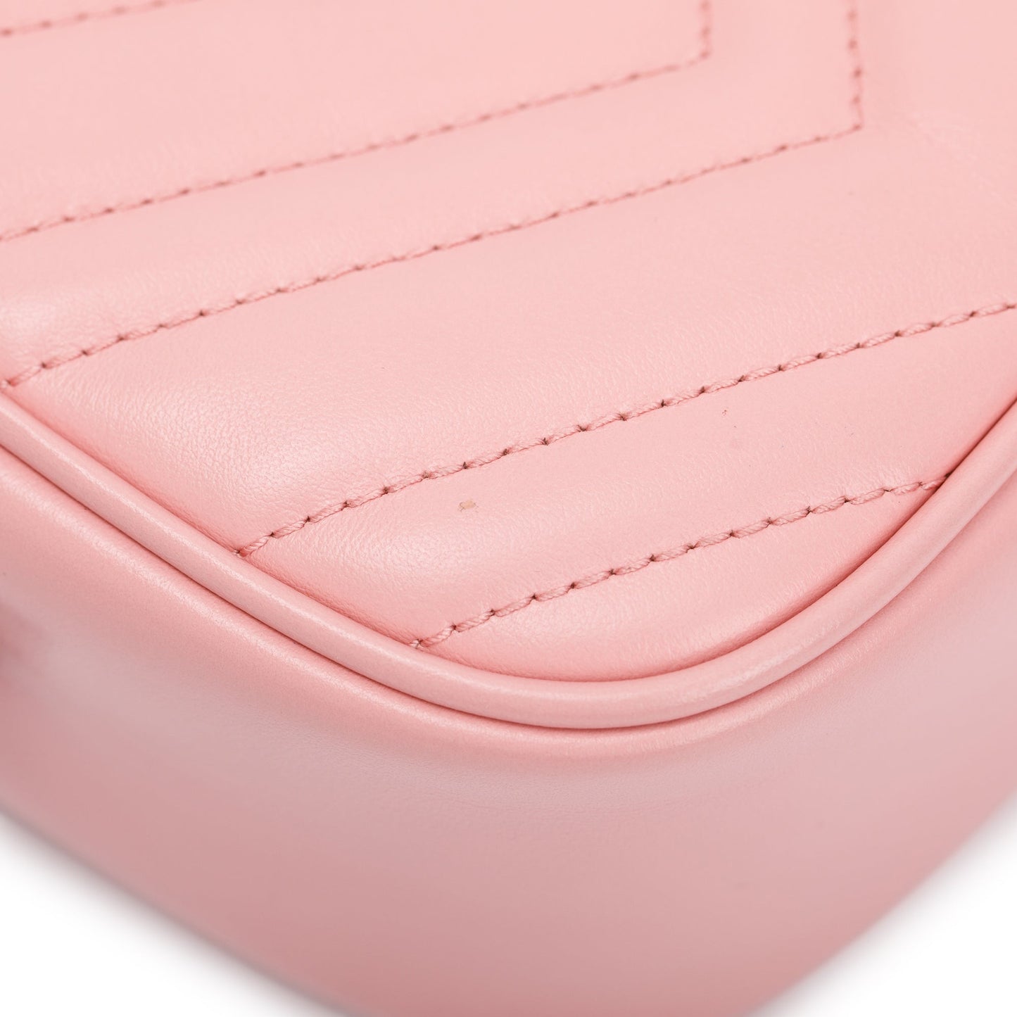 Gucci Pink GG Marmont Matelasse Small Shoulder Bag
