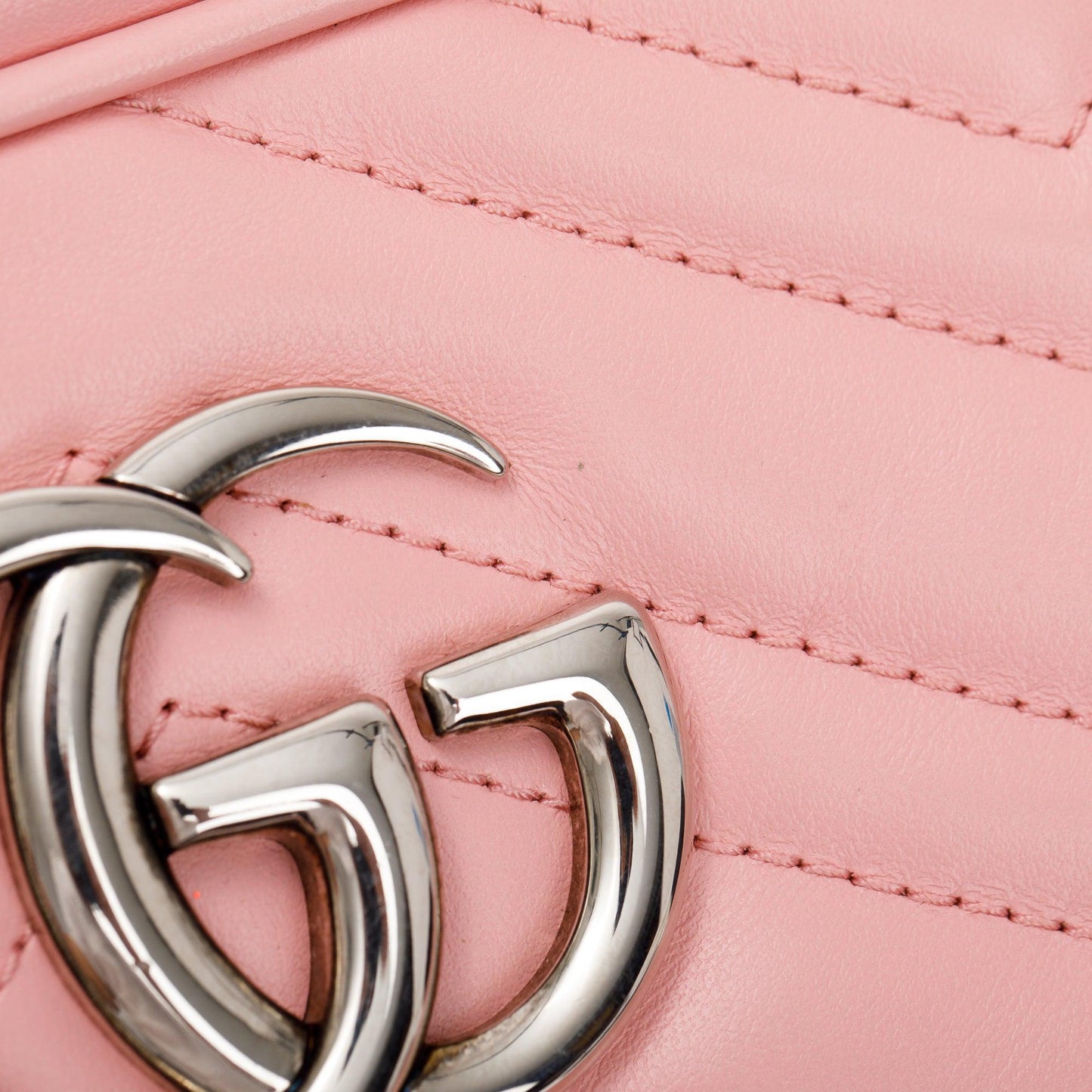 Gucci Pink GG Marmont Matelasse Small Shoulder Bag