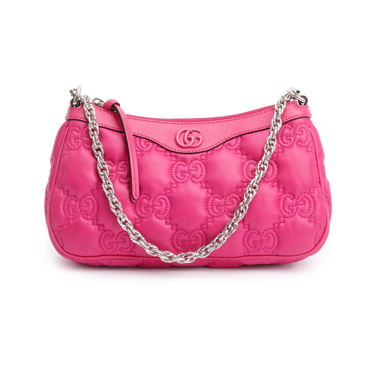 Gucci Pink GG Quilted Matelasse Leather Small Chain Shoulder Bag
