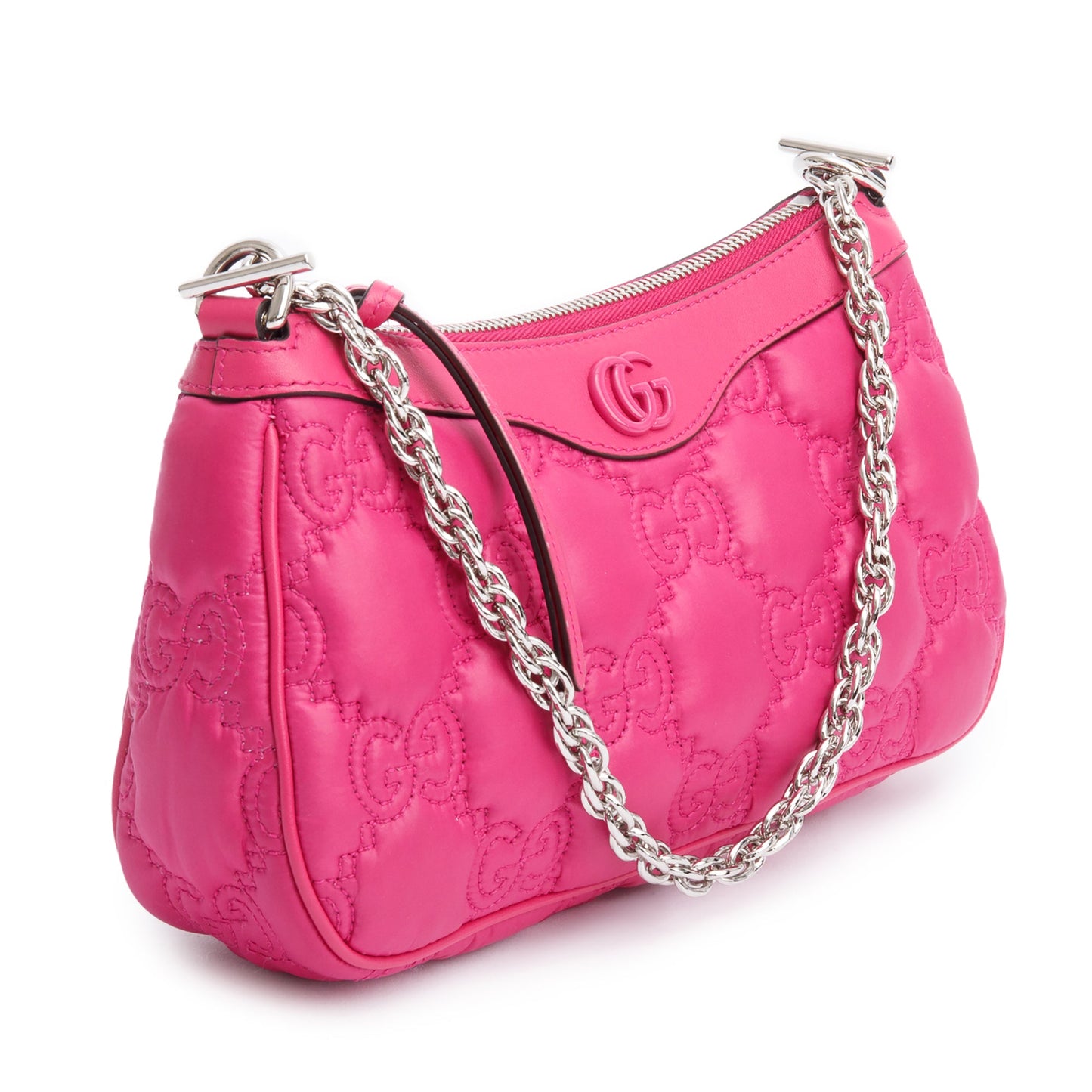 Gucci Pink GG Quilted Matelasse Leather Small Chain Shoulder Bag