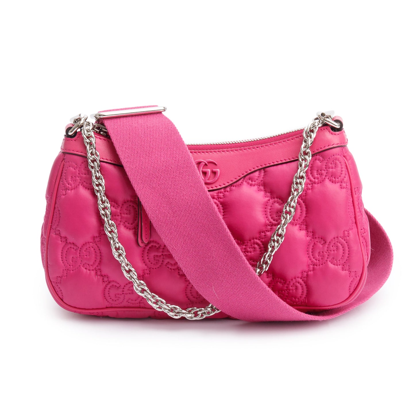 Gucci Pink GG Quilted Matelasse Leather Small Chain Shoulder Bag