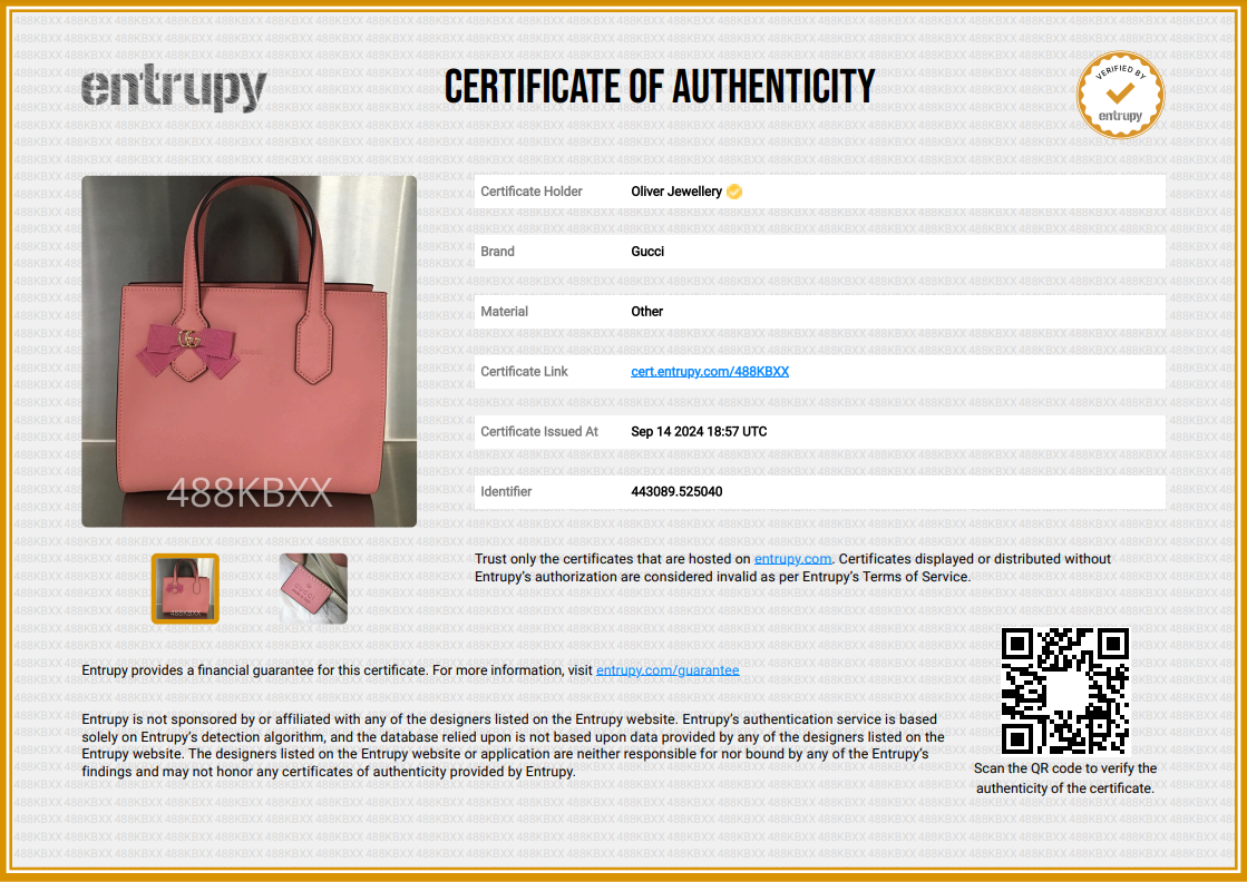 Gucci Pink Leather GG Ribbon Tote