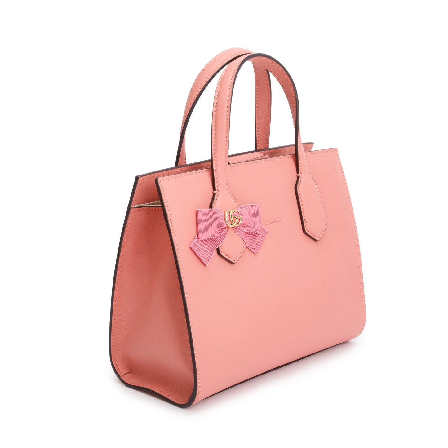 Gucci Pink Leather GG Ribbon Tote