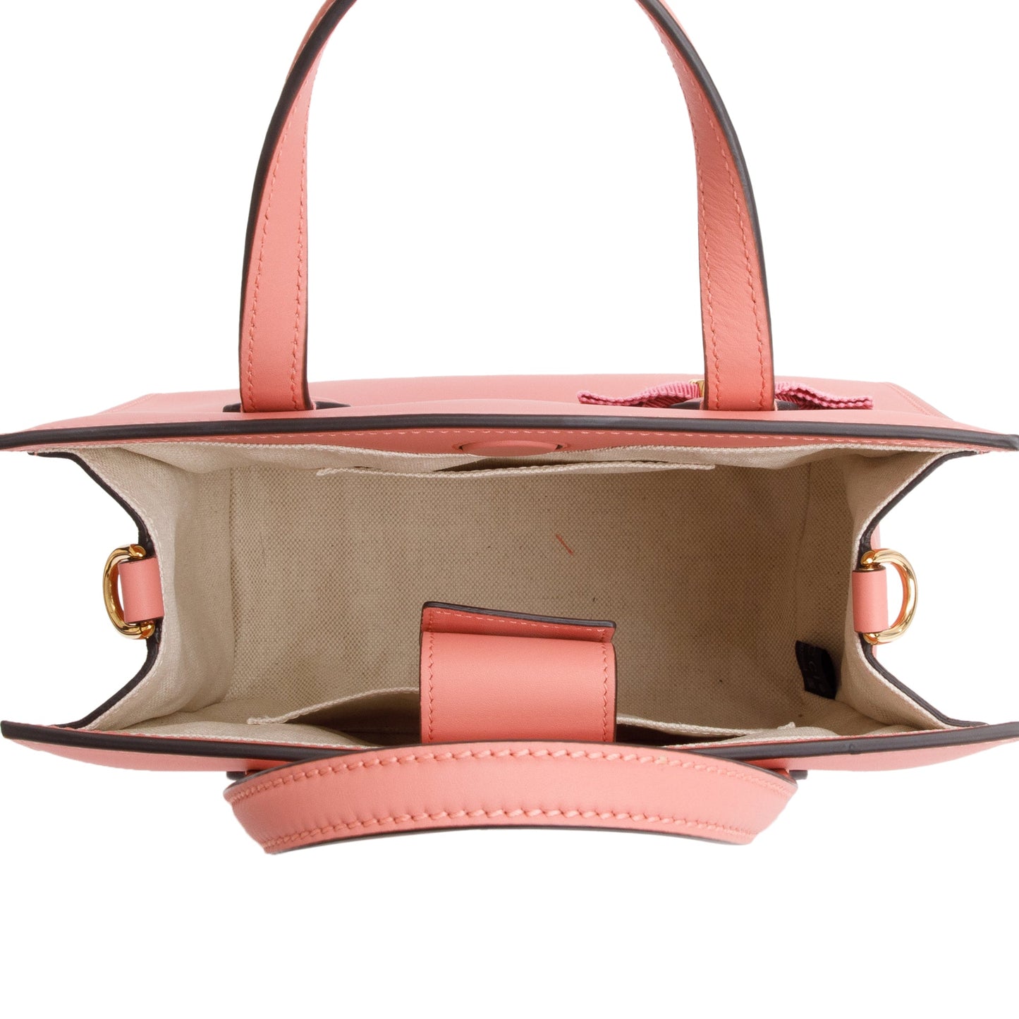 Gucci Pink Leather GG Ribbon Tote