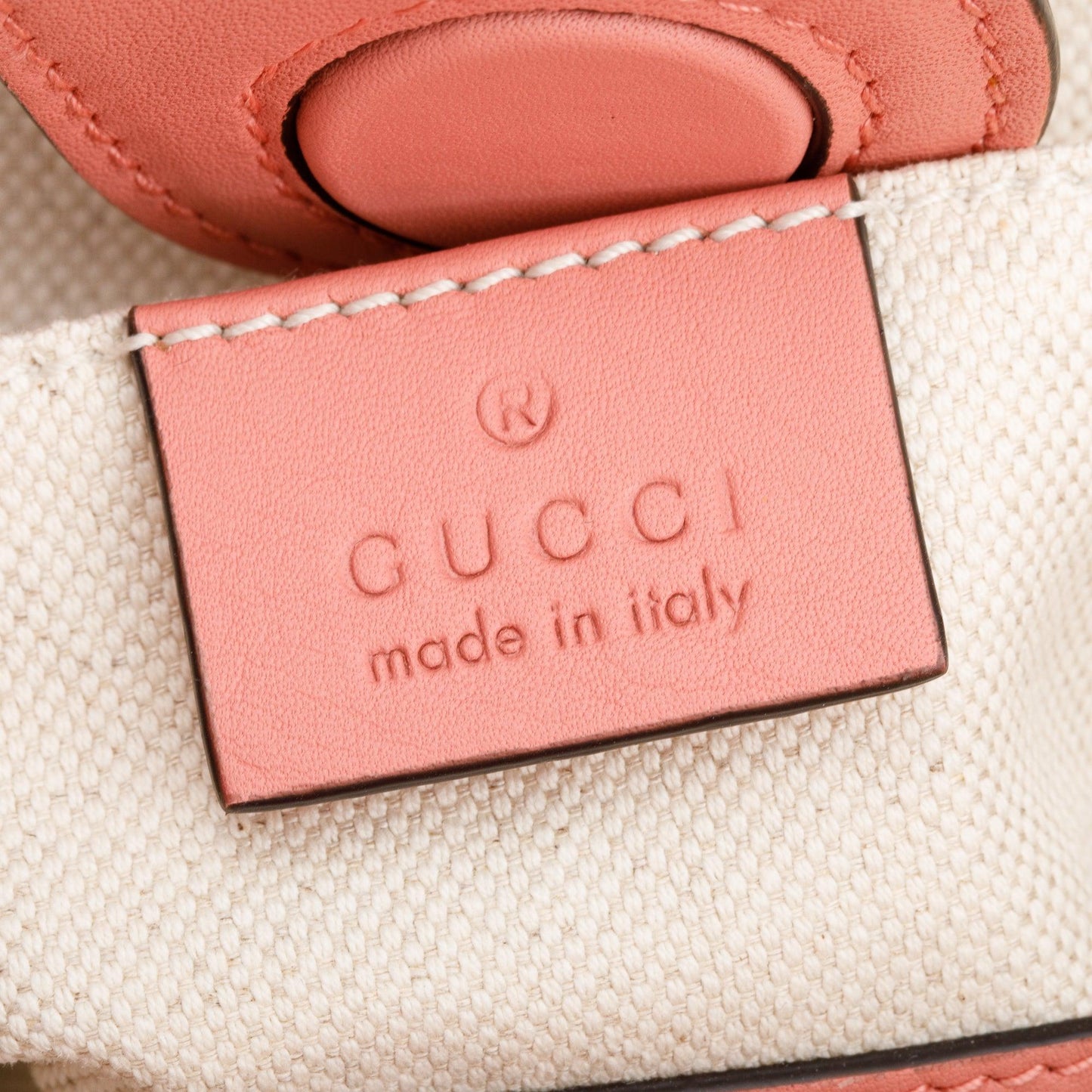 Gucci Pink Leather GG Ribbon Tote