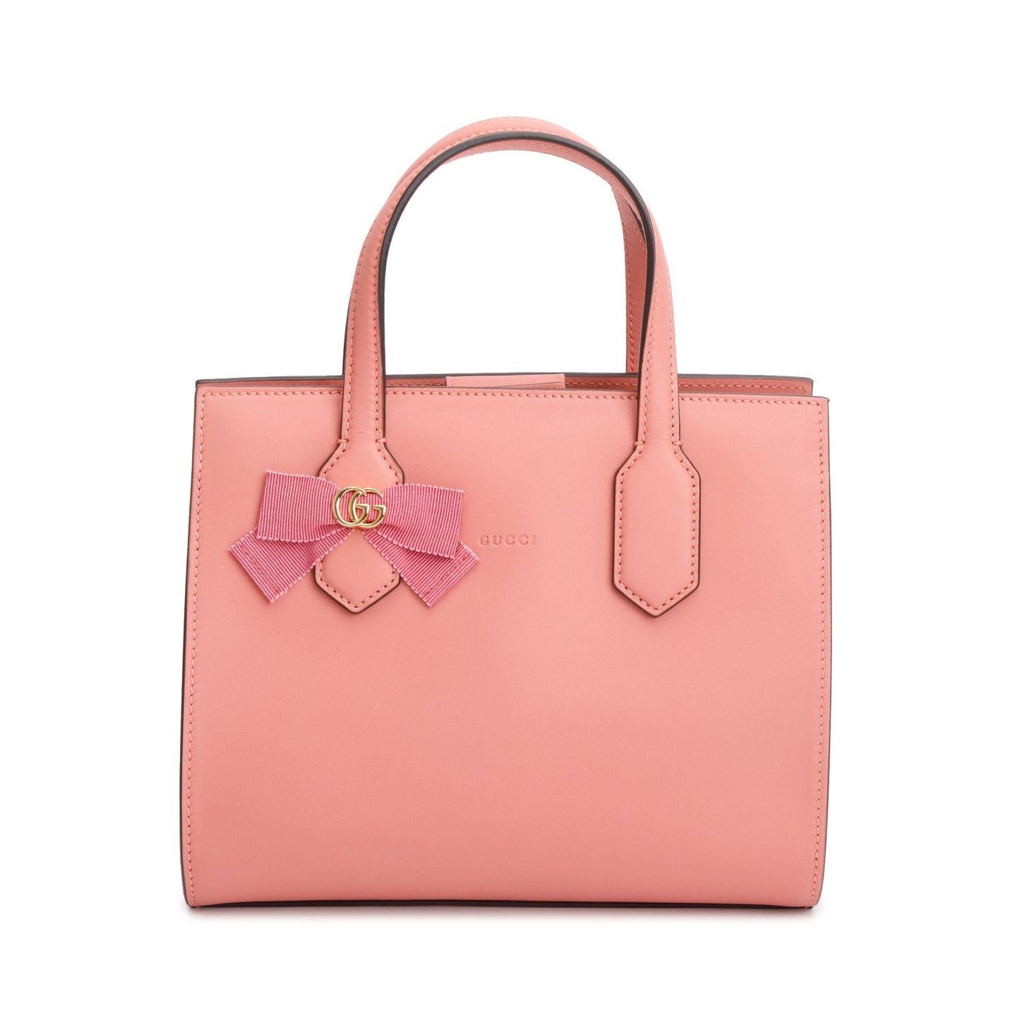 Gucci Pink Leather GG Ribbon Tote