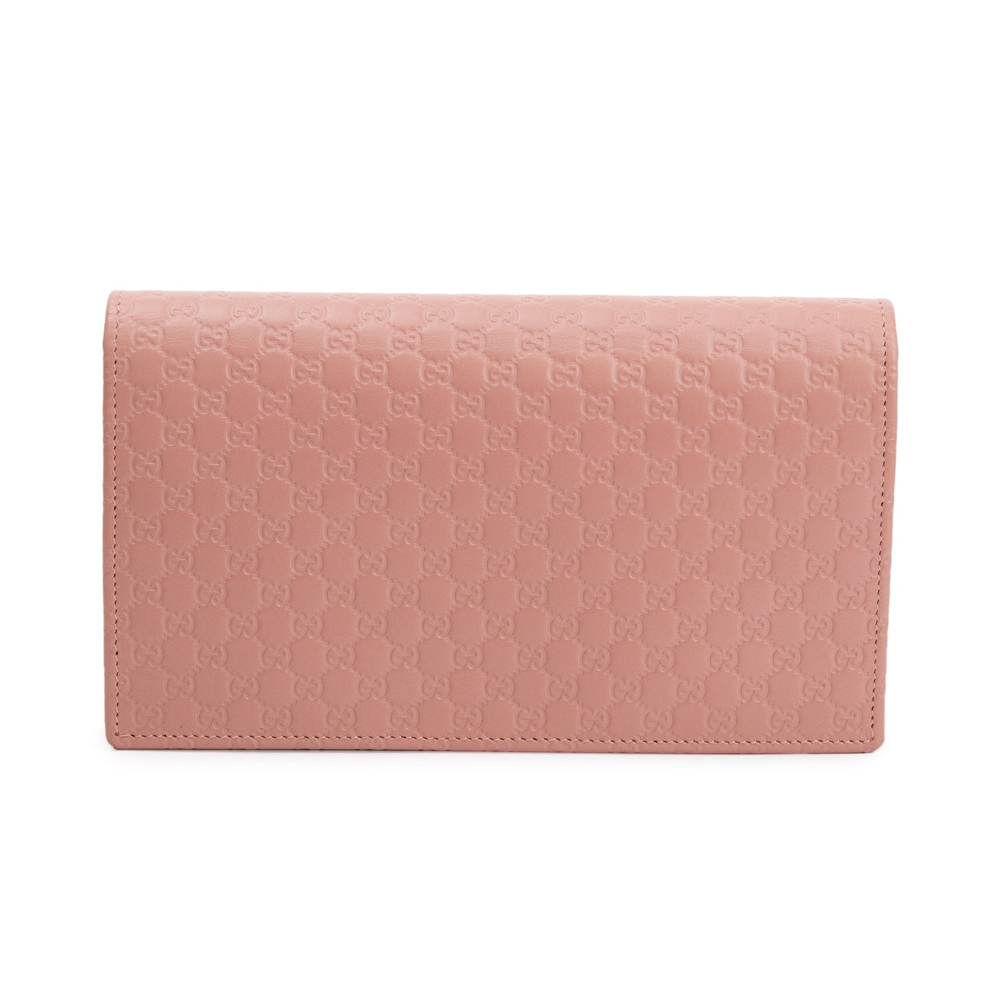 Gucci Pink Microguccissima Leather Wallet on Strap