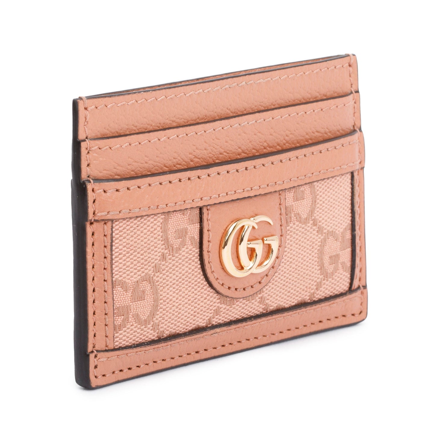 Gucci Pink Ophidia GG Supreme Card Case