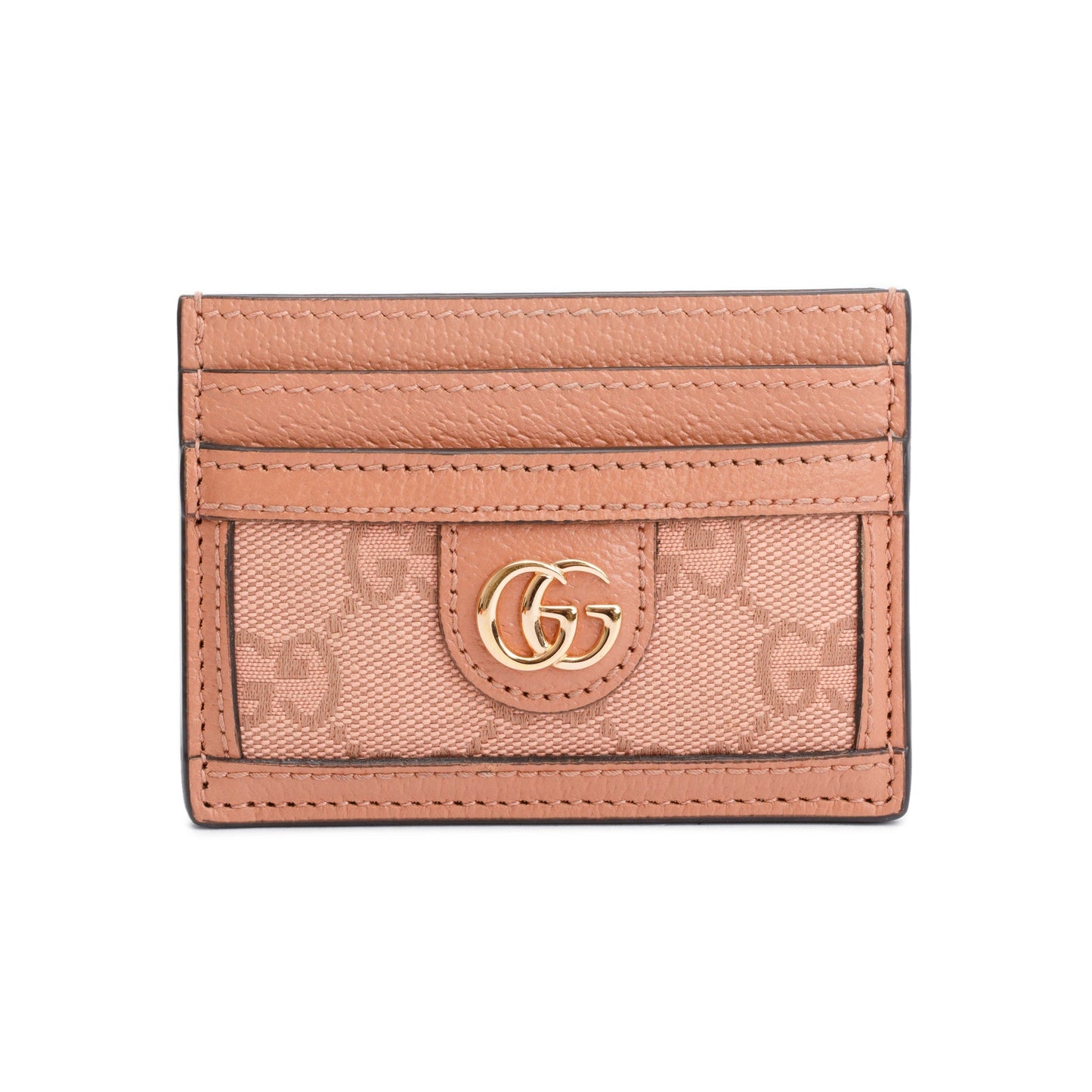 Gucci Pink Ophidia GG Supreme Card Case