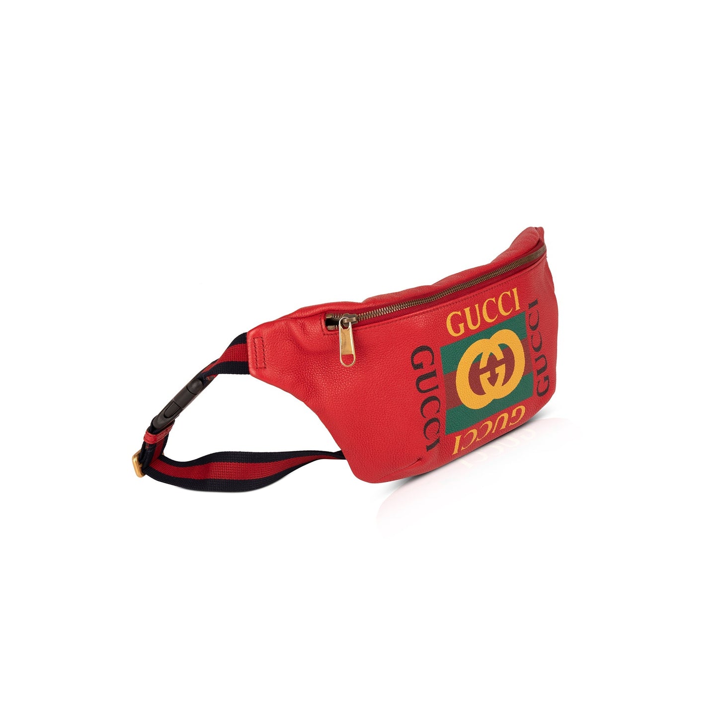 Gucci Print Leather Belt Bag