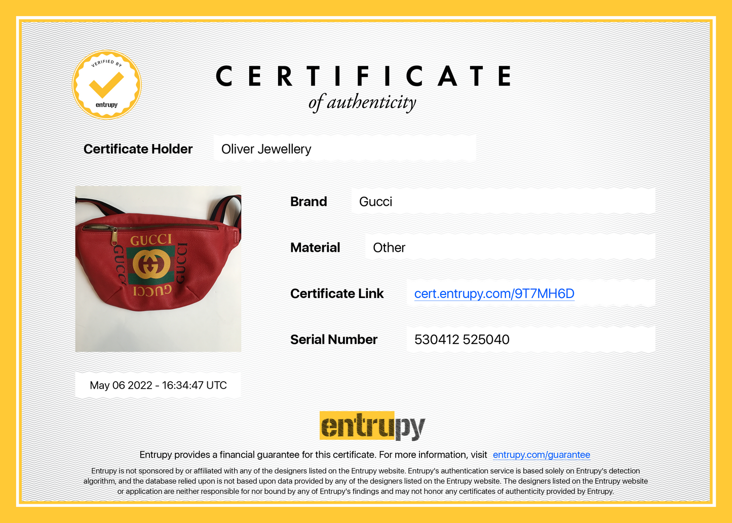 Gucci Print Leather Belt Bag