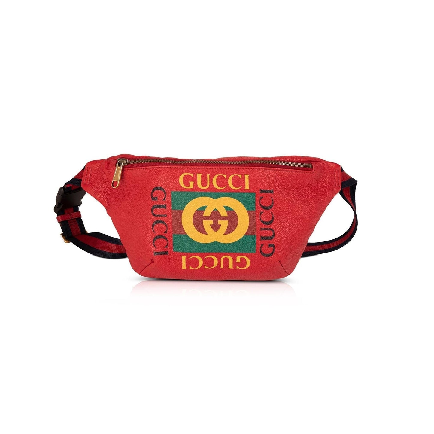 Gucci Print Leather Belt Bag