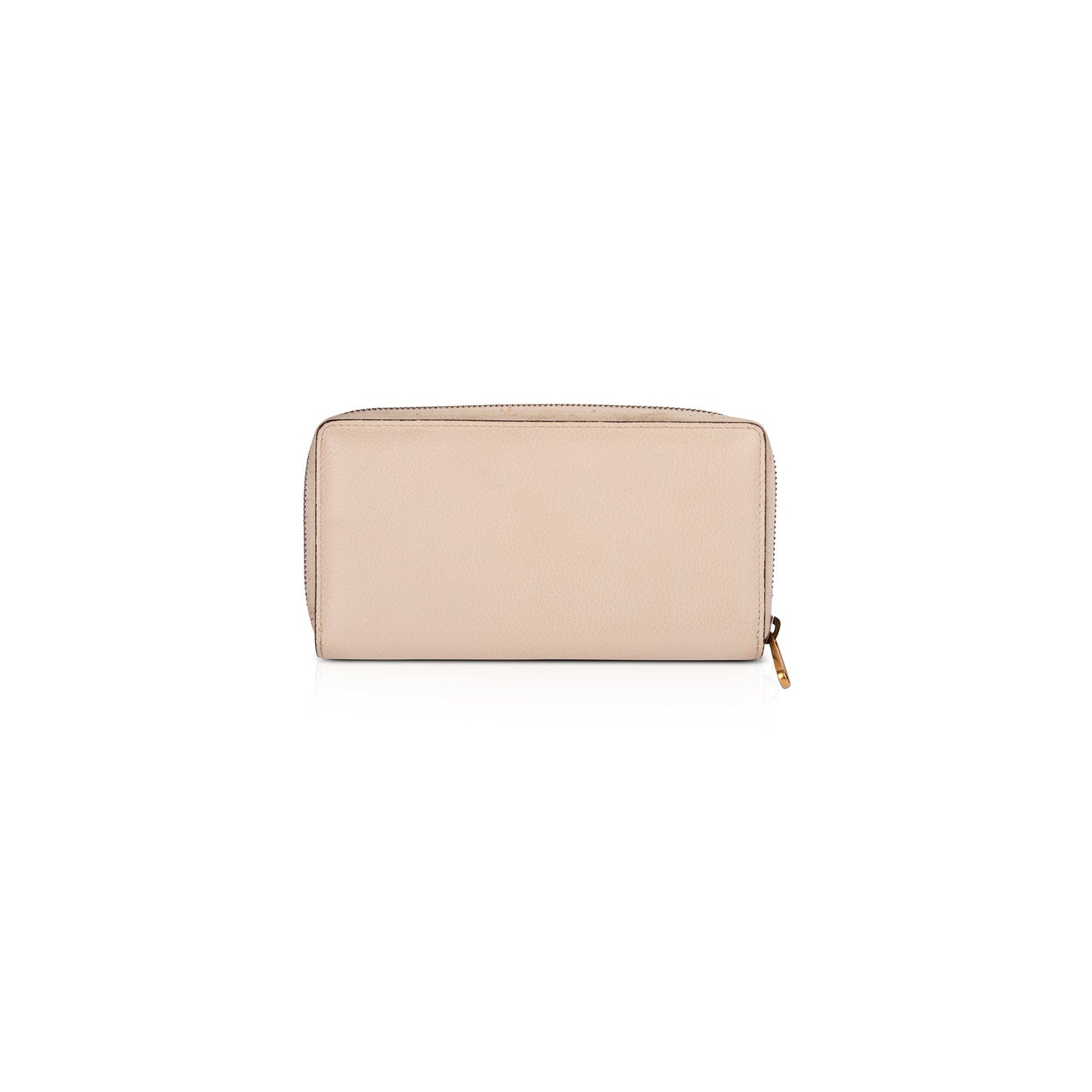 Gucci Print Leather Zip Around Wallet