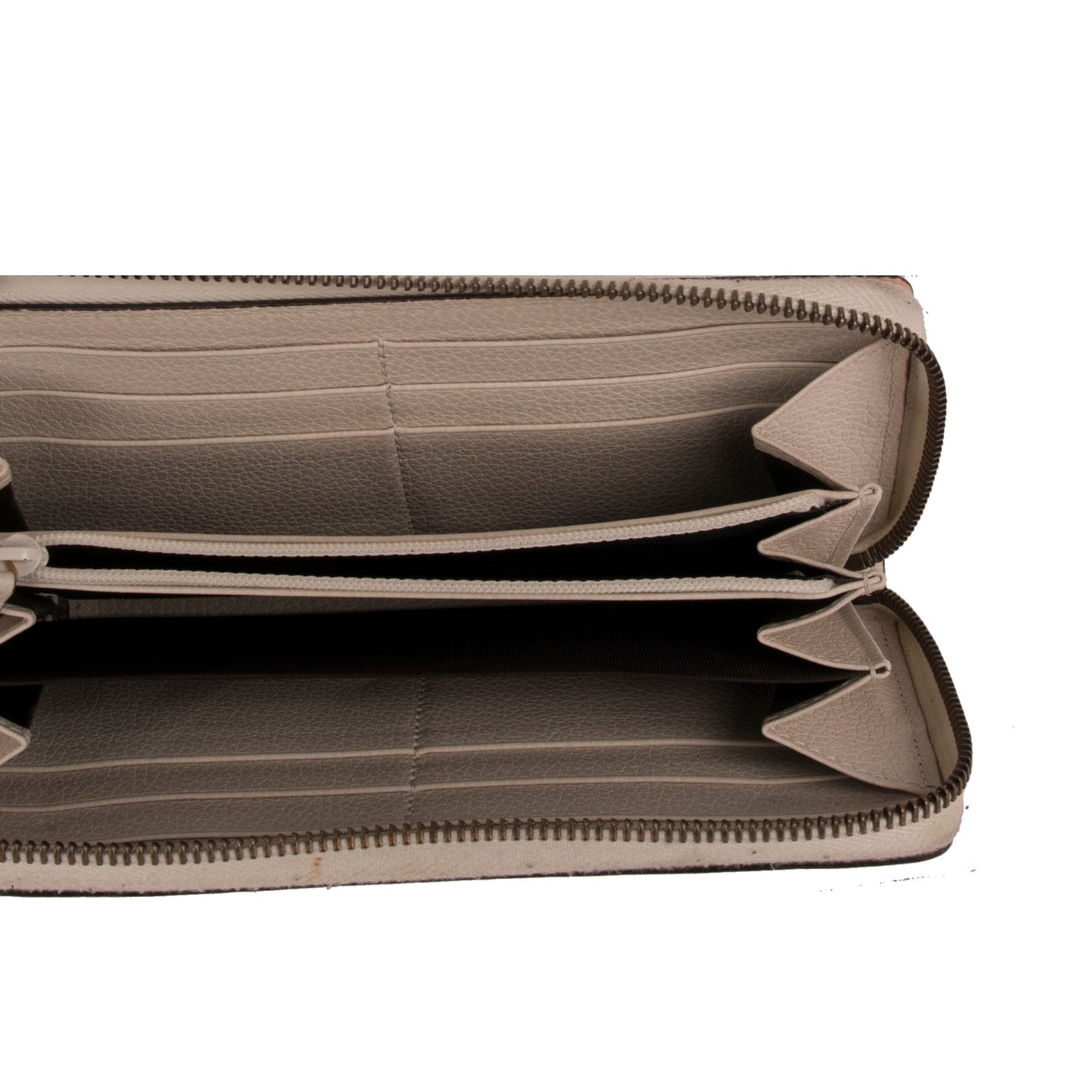 Gucci Print Leather Zip Around Wallet