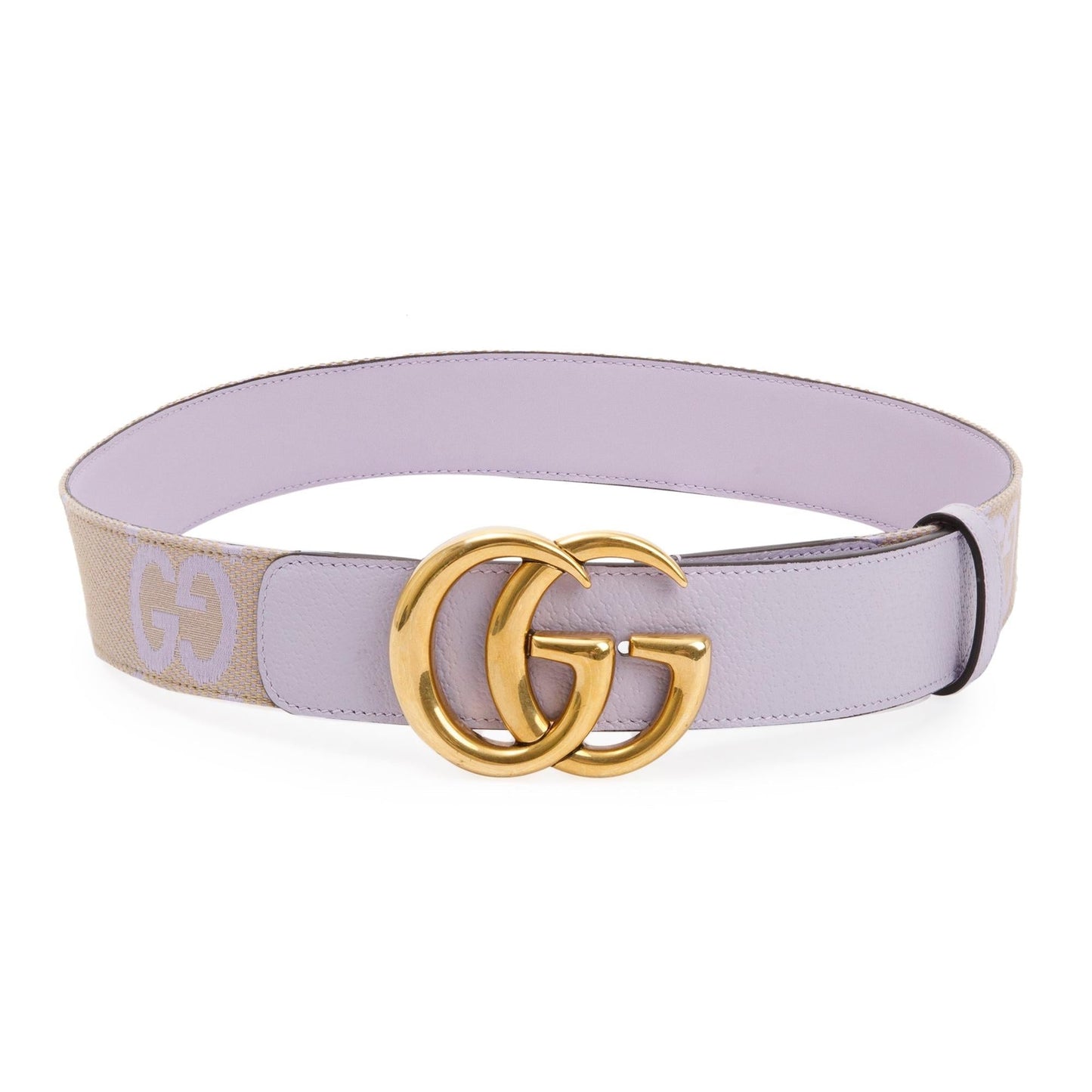 Gucci Purple GG Marmont Jumbo GG Wide Belt 80 32