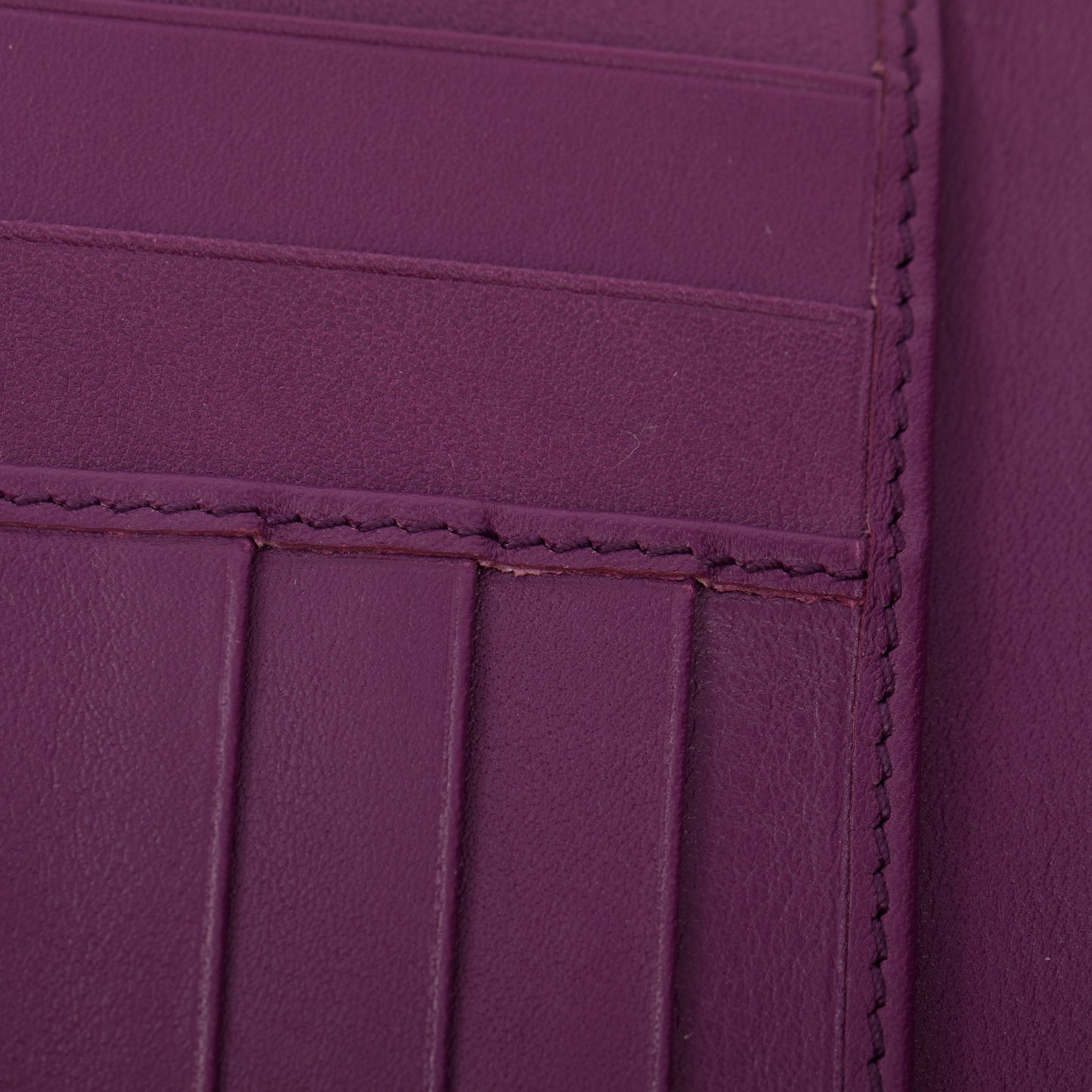 Gucci Purple Signature Leather Compact Flap Wallet