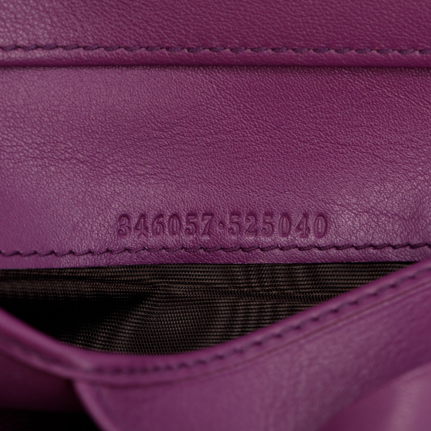 Gucci Purple Signature Leather Compact Flap Wallet