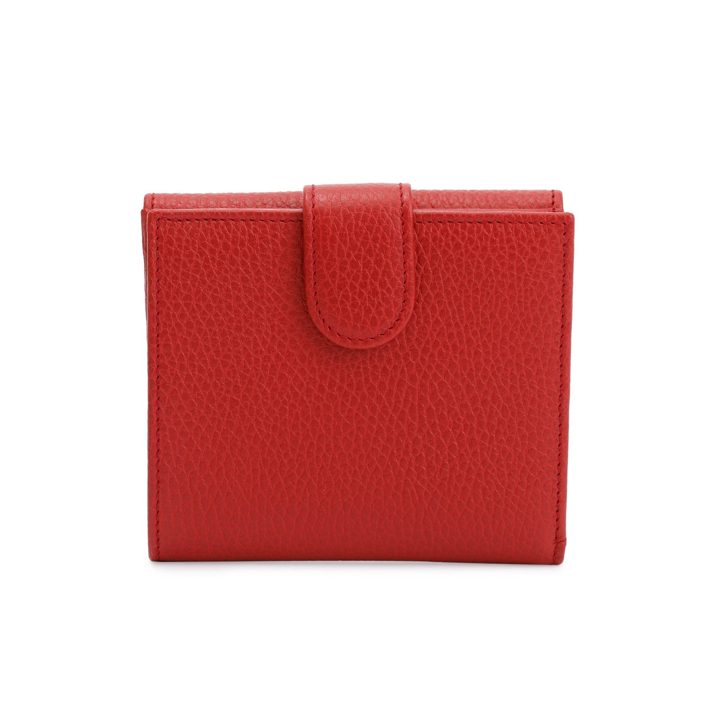 Gucci Red Calfskin Leather Interlocking G Logo Dollar French Wallet