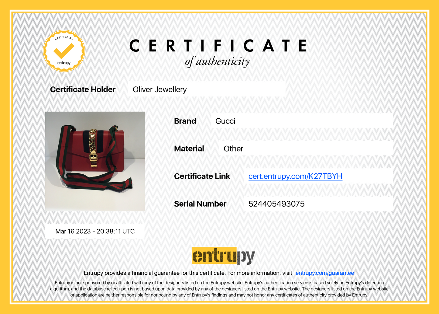 Gucci Red Calfskin Small Sylvie Shoulder Bag