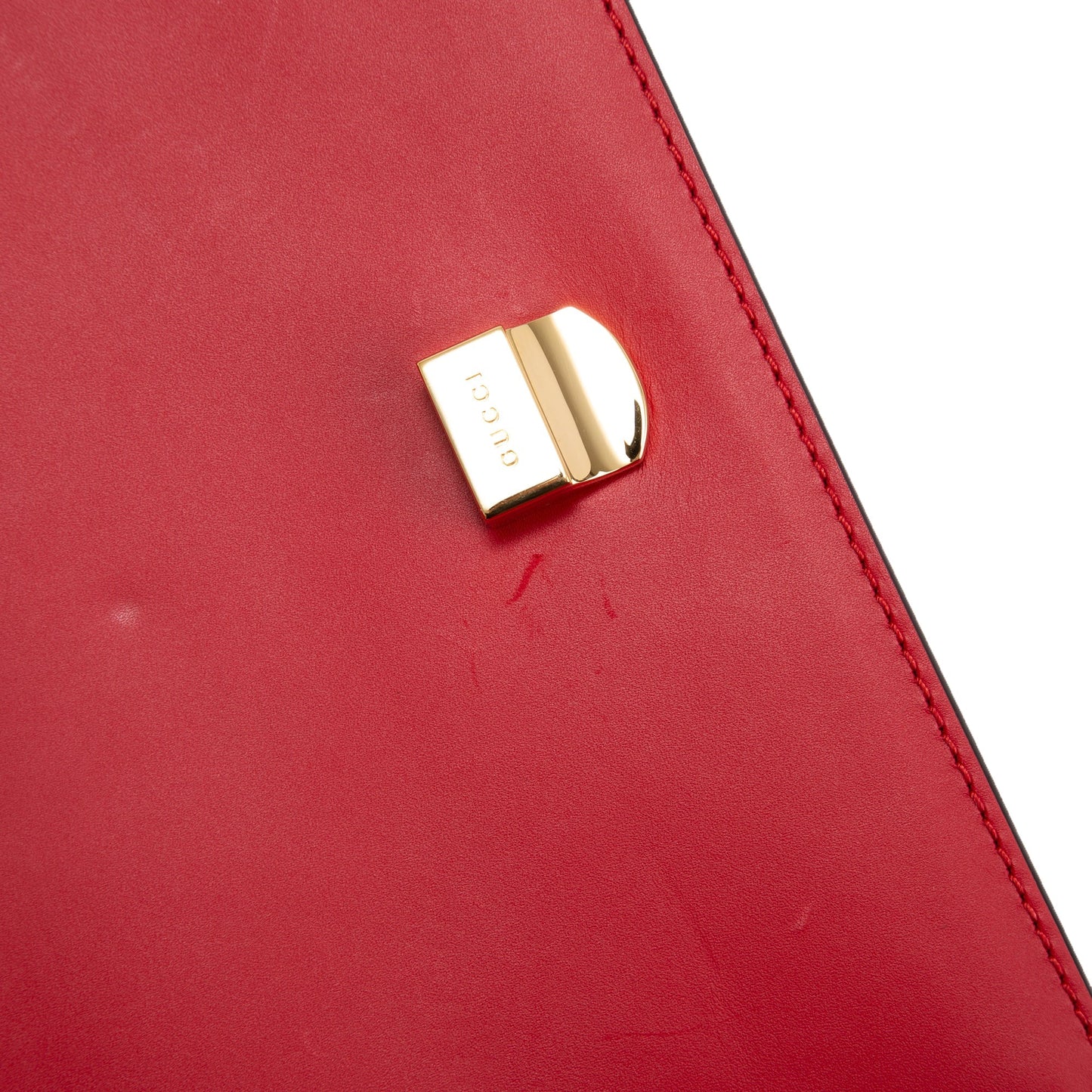 Gucci Red Calfskin Small Sylvie Shoulder Bag