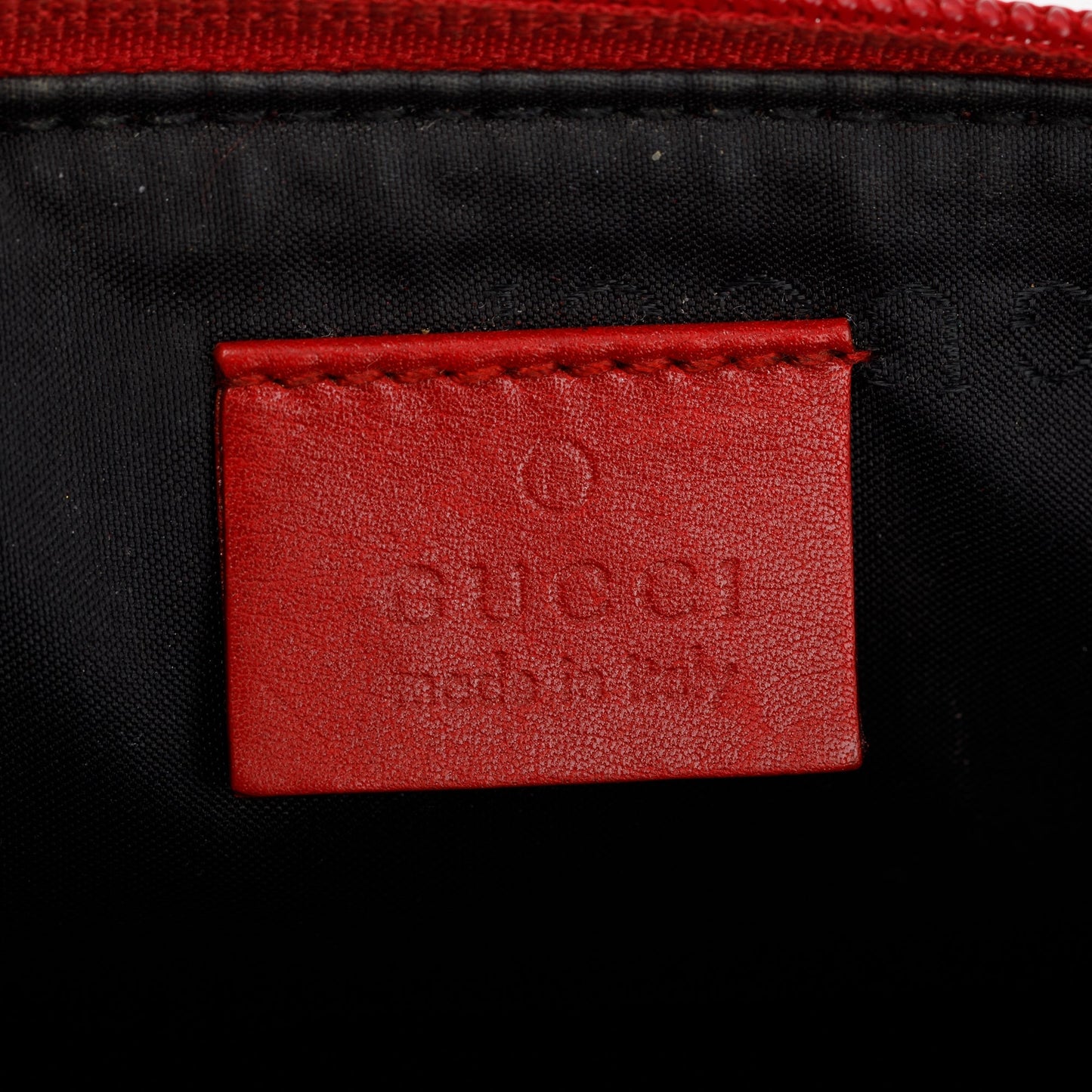 Gucci Red GG Canvas Boat Pochette