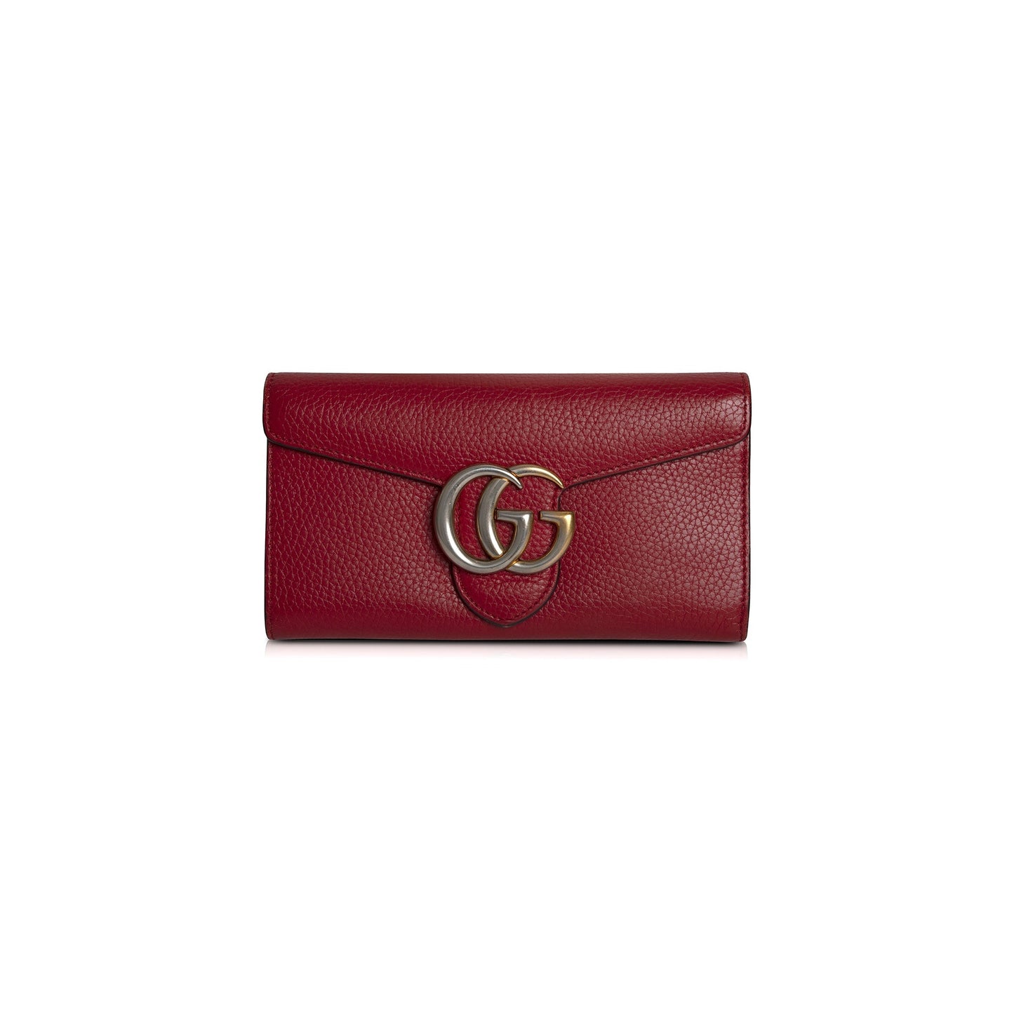 Gucci Red GG Marmont Continental Wallet