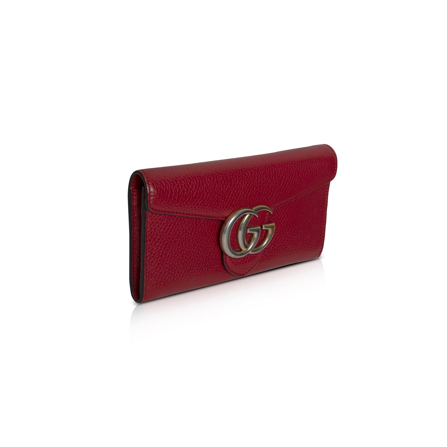 Gucci Red GG Marmont Continental Wallet