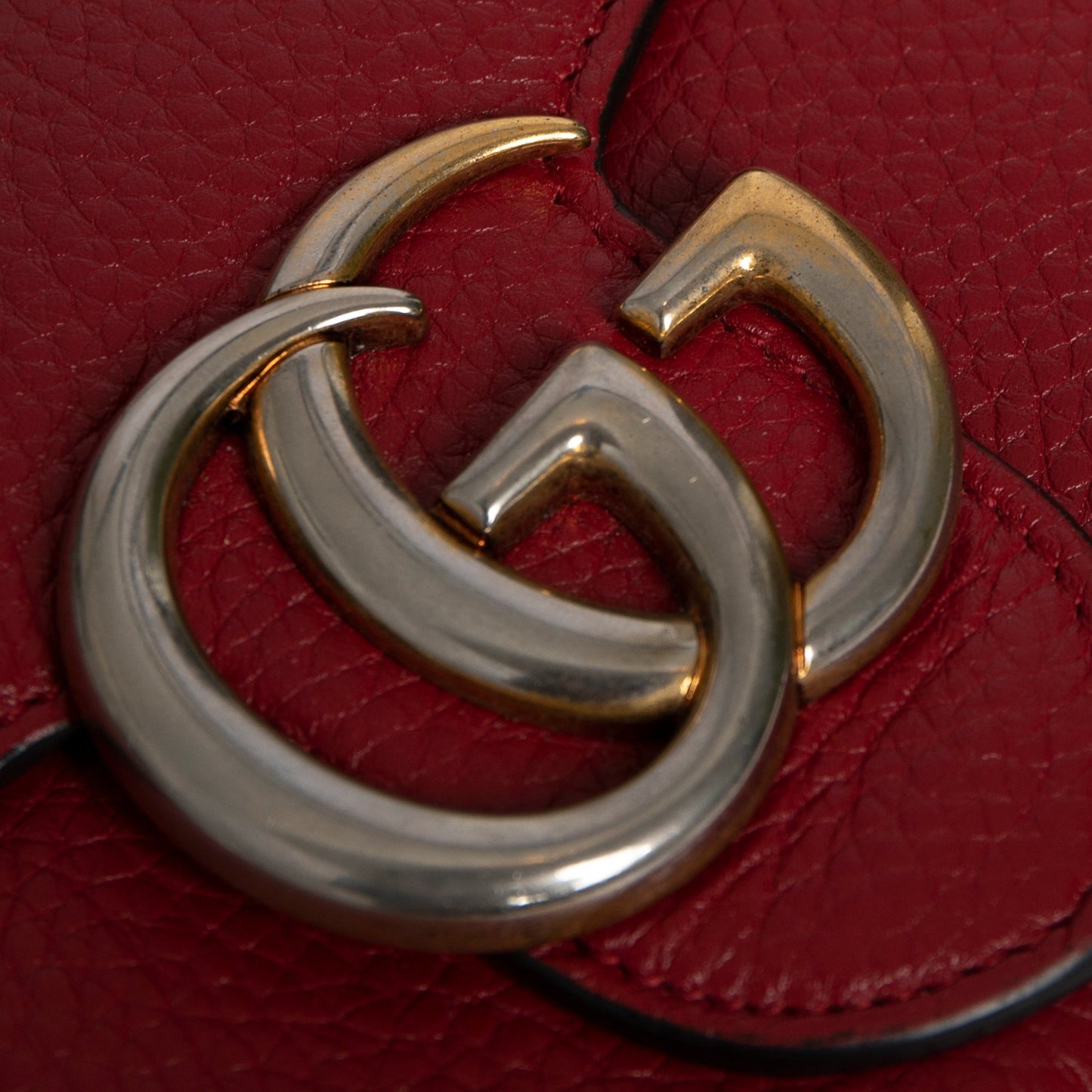 Gucci Red GG Marmont Continental Wallet