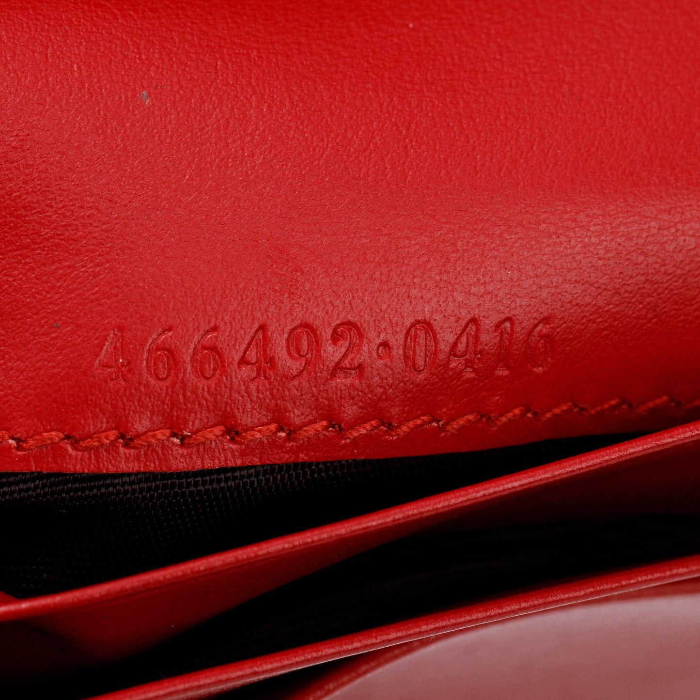 Gucci Red GG Marmont Matelasse Leather Card Case Wallet