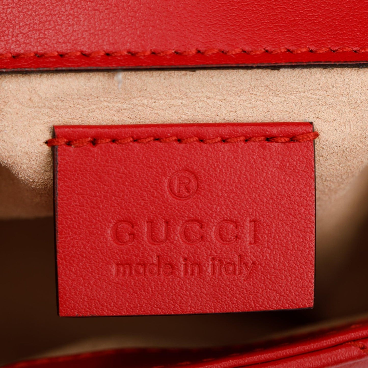 Gucci Red GG Marmont Matelasse Leather Super Mini Bag