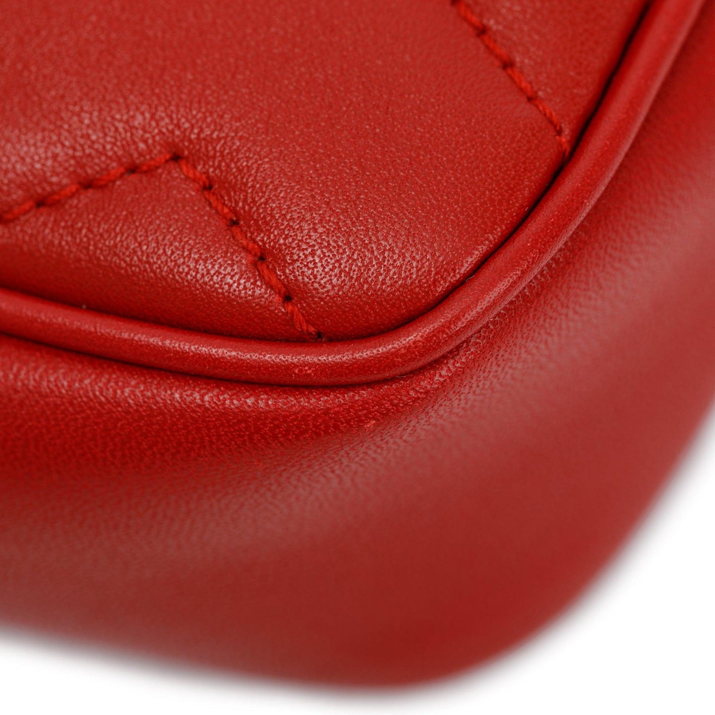 Gucci Red GG Marmont Matelasse Leather Super Mini Bag