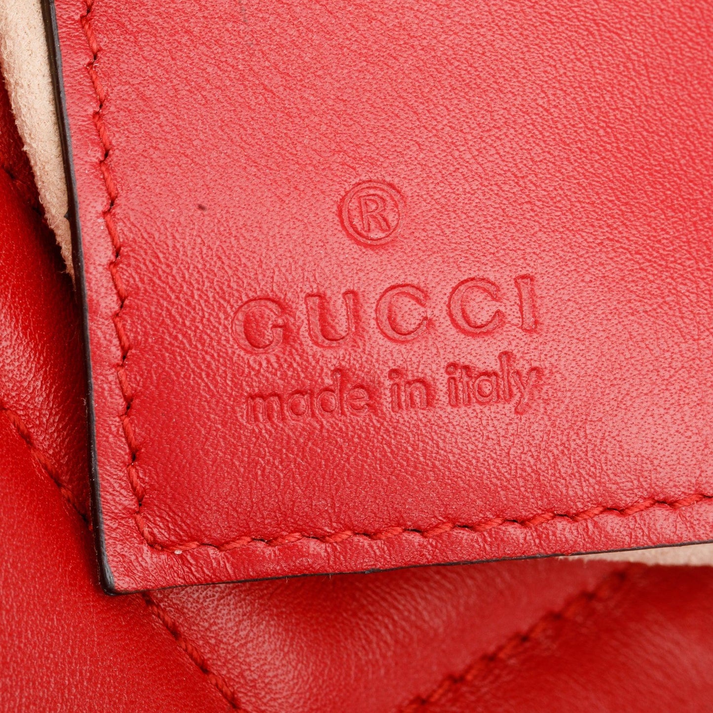 Gucci Red GG Marmont Matelasse Mini Chain Bag