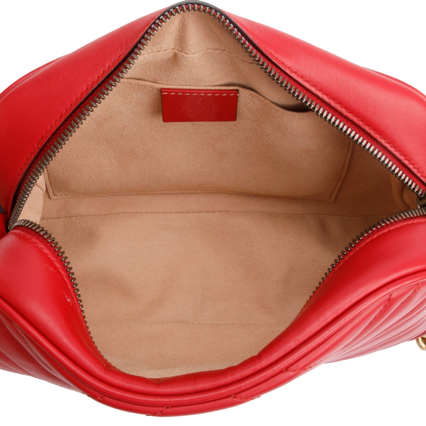 Gucci Red GG Marmont Matelasse Small Shoulder Bag