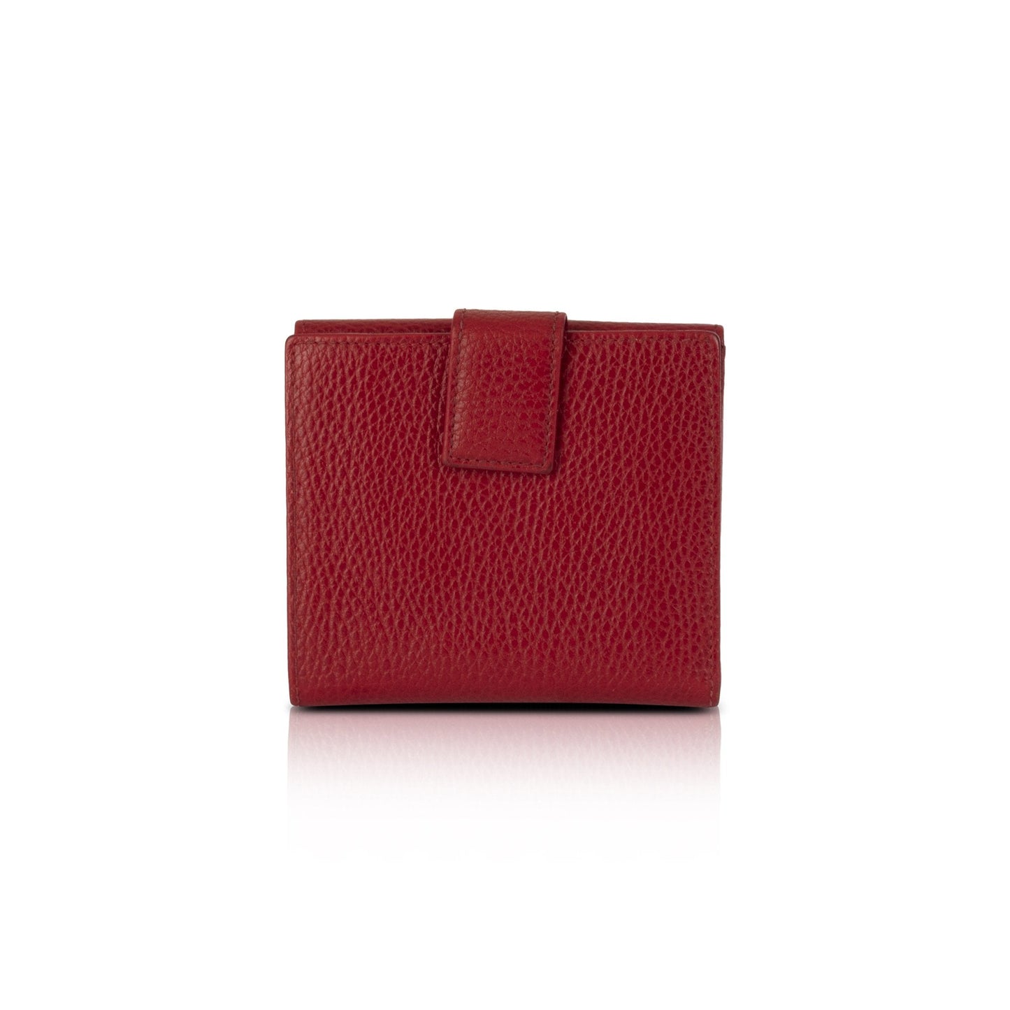 Gucci Red Leather French Flap Wallet