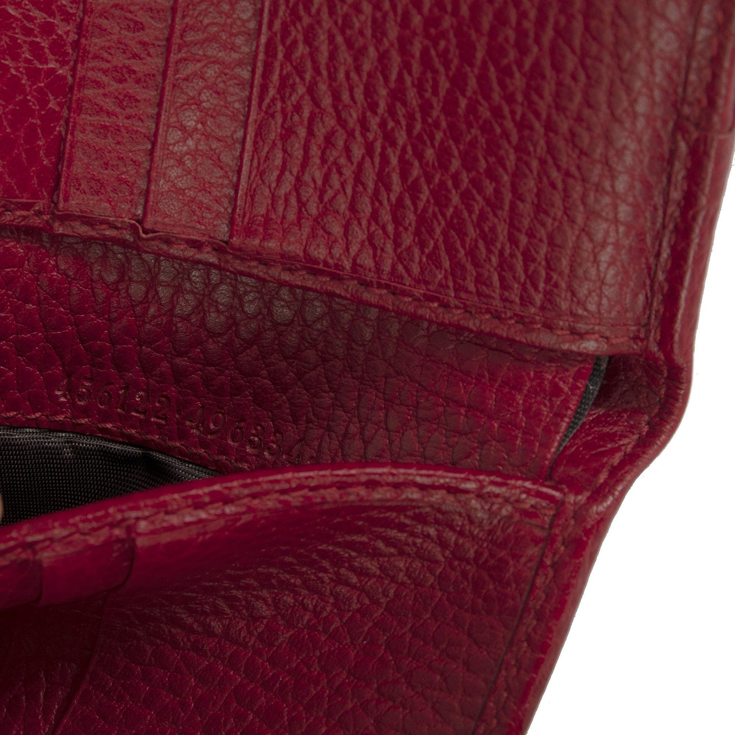 Gucci Red Leather French Flap Wallet