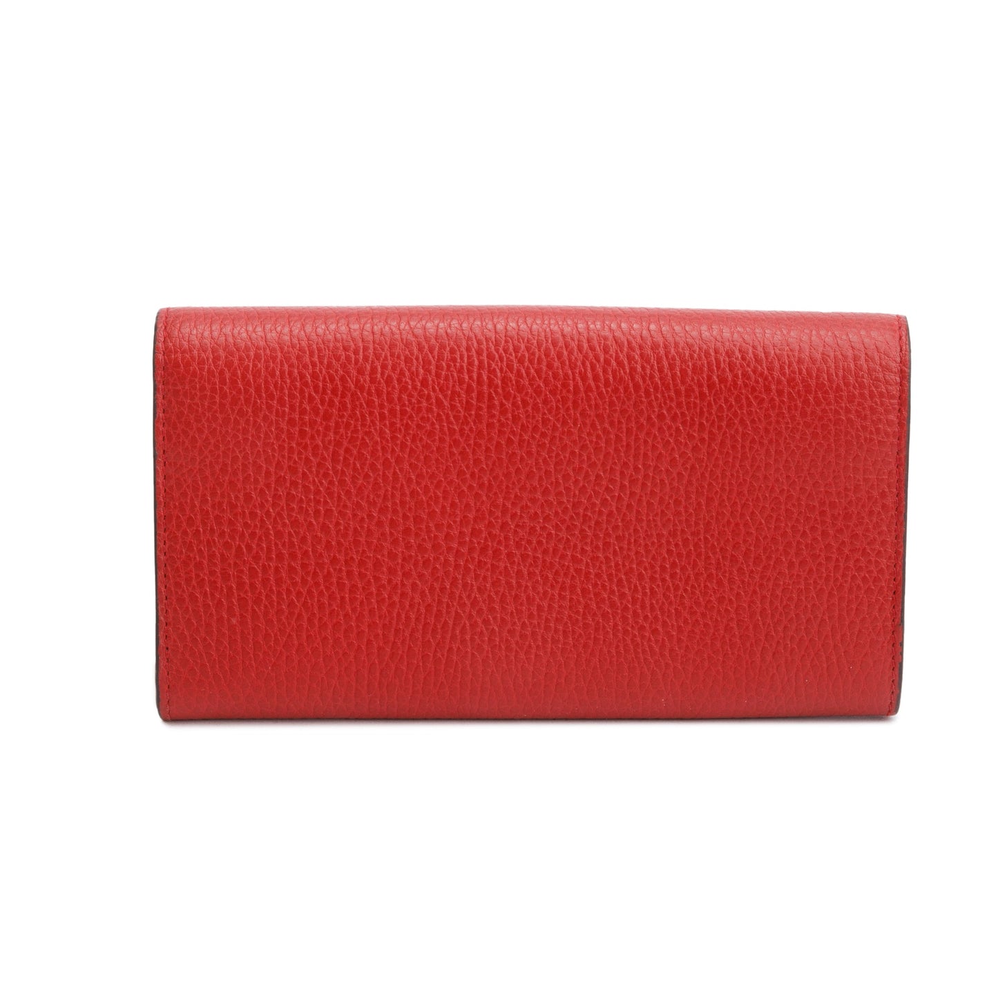 Gucci Red Leather Interlocking GG Continental Wallet