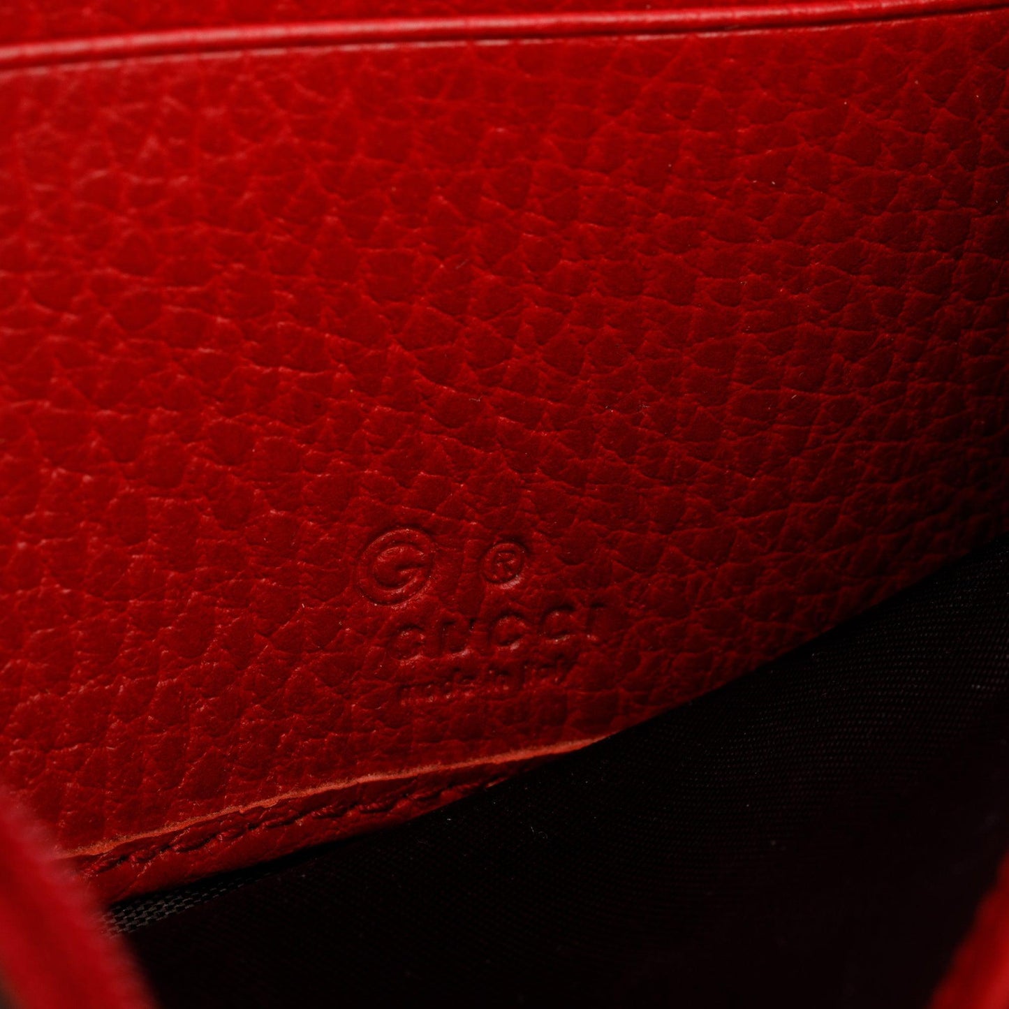 Gucci Red Leather Interlocking GG Continental Wallet