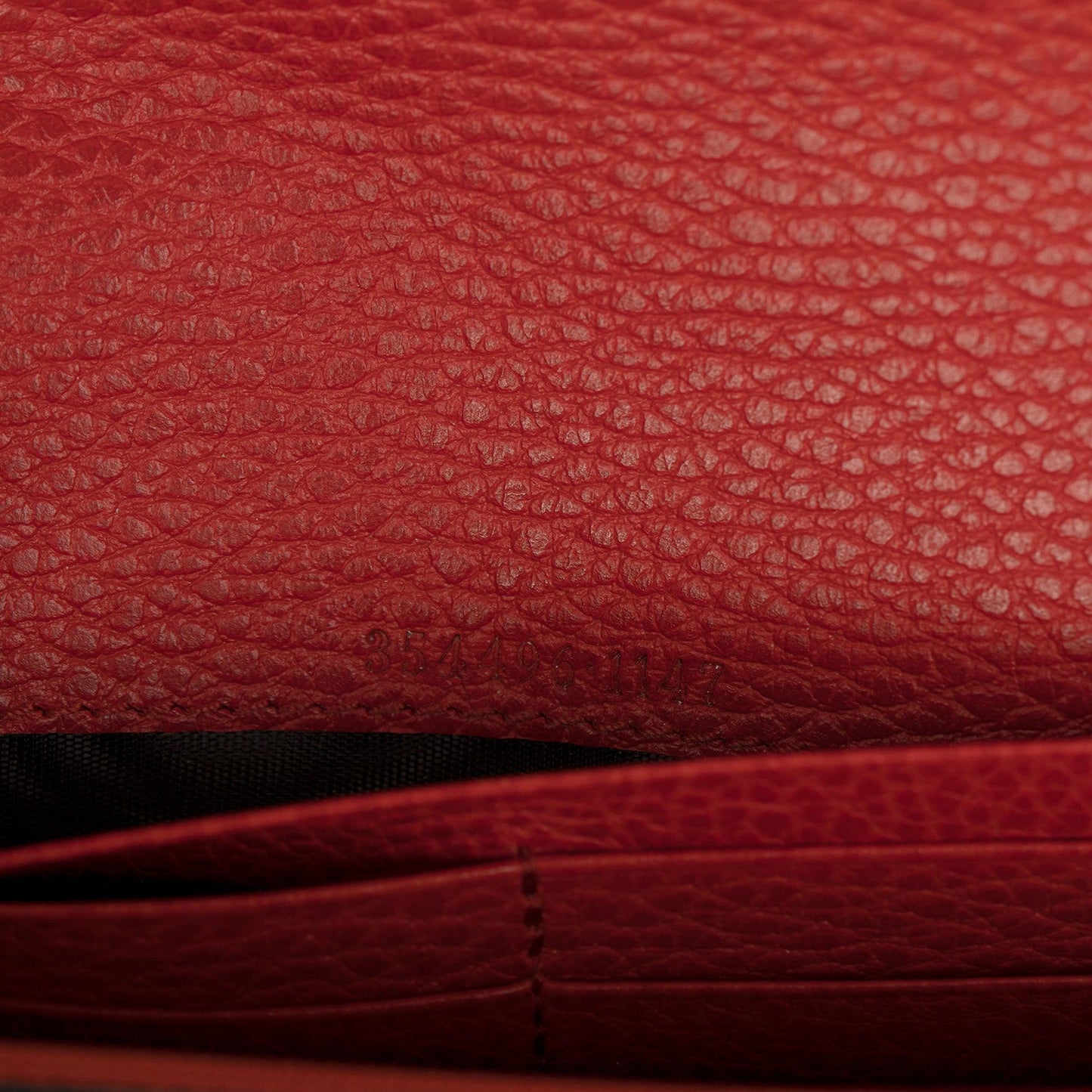 Gucci Red Leather Swing Continental Wallet