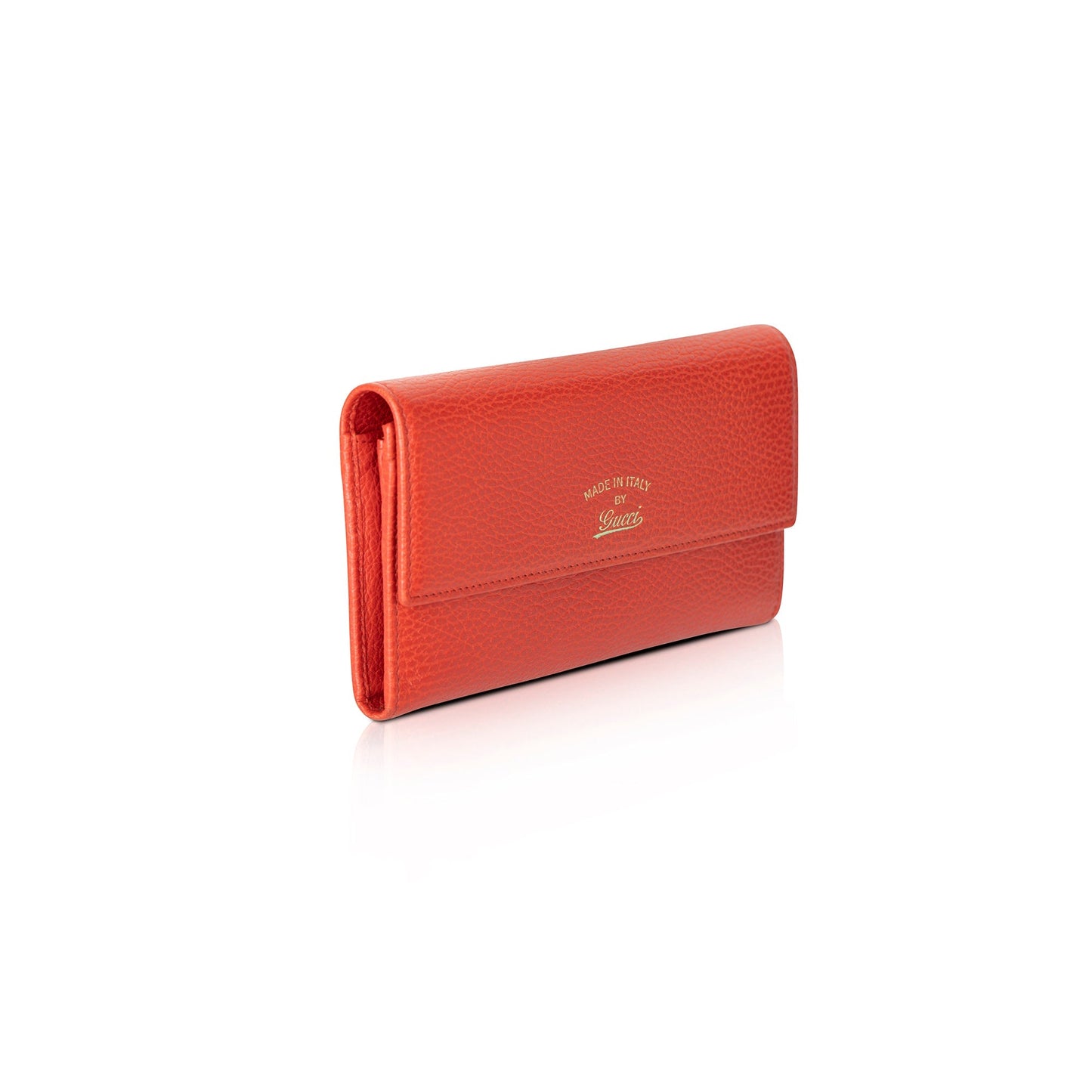 Gucci Red Leather Swing Continental Wallet