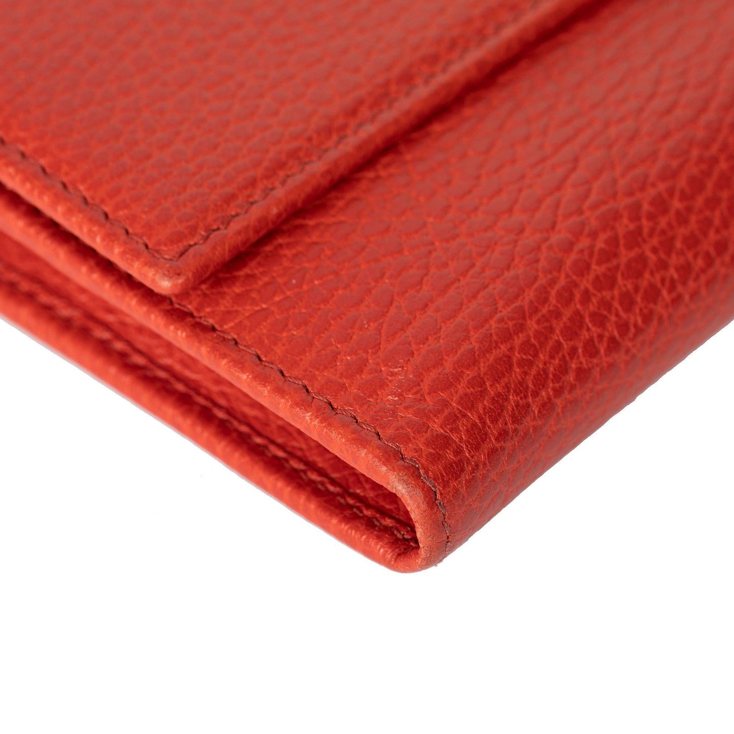 Gucci Red Leather Swing Continental Wallet