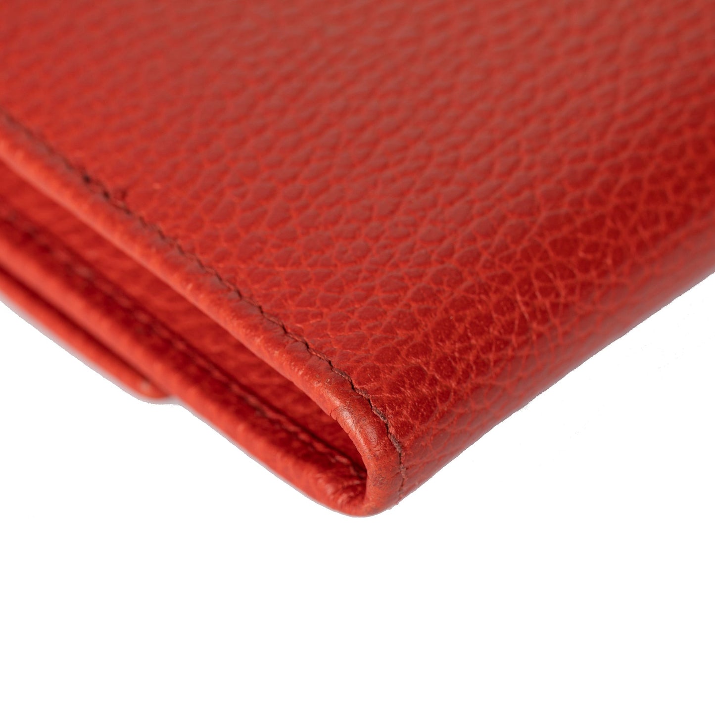 Gucci Red Leather Swing Continental Wallet
