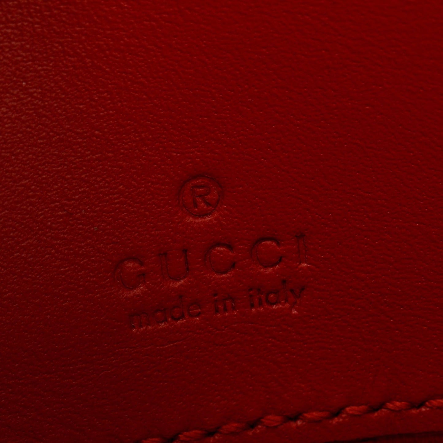 Gucci Red Patent Leather & Rubber Game Patch Logo Belt Bag, Size 85 34