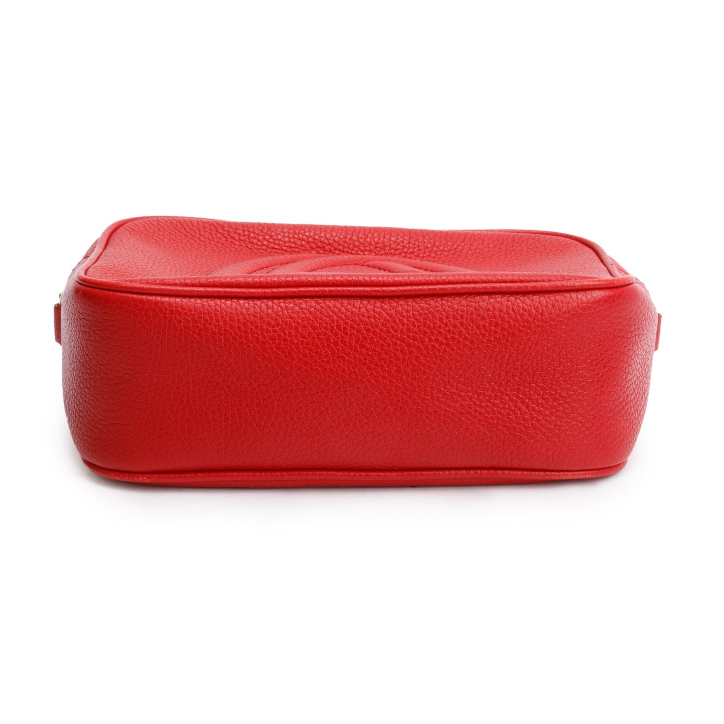 Gucci Red Pebbled Calfskin Leather Small Soho Disco Bag