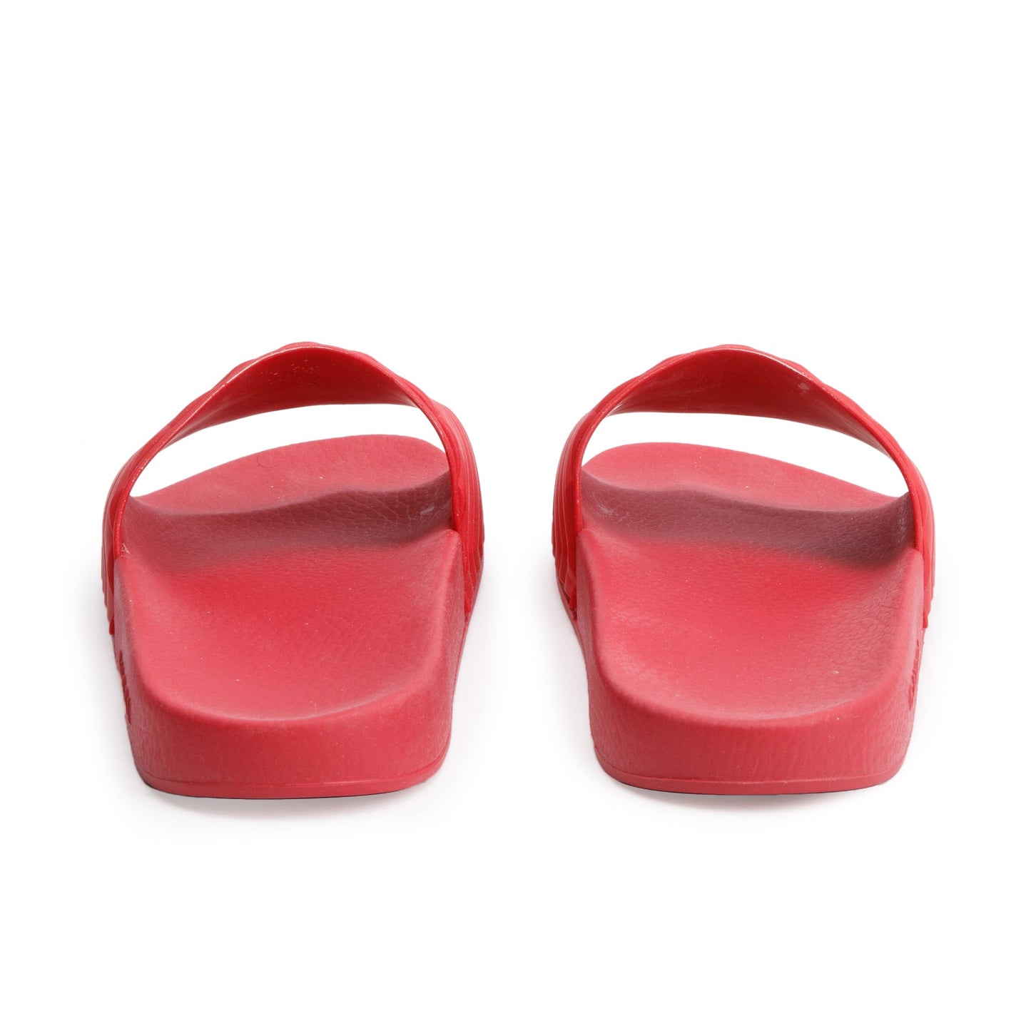 Gucci Red Rubber Double G Logo Slides, Size 11