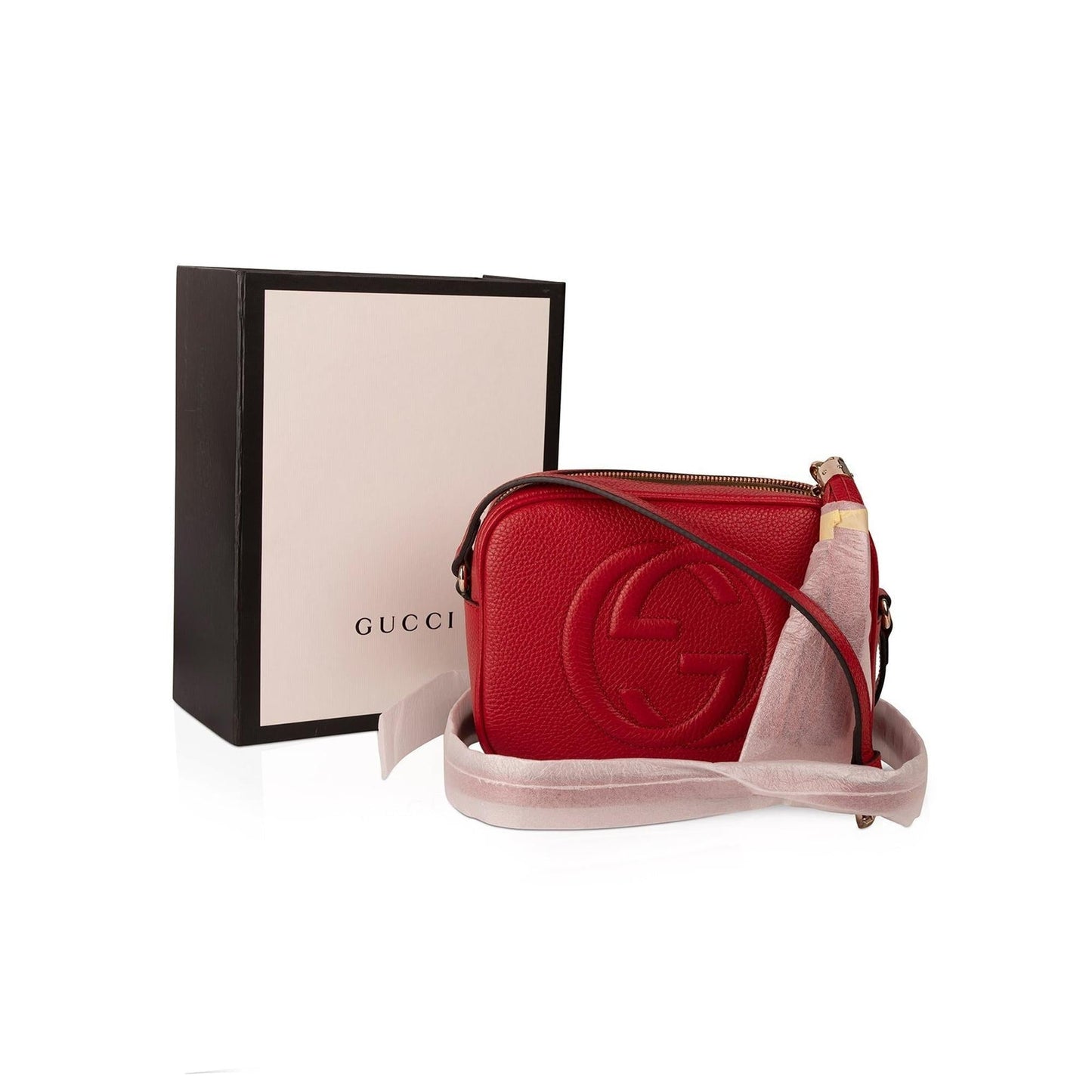 Gucci Red Soho Small Leather Disco Bag