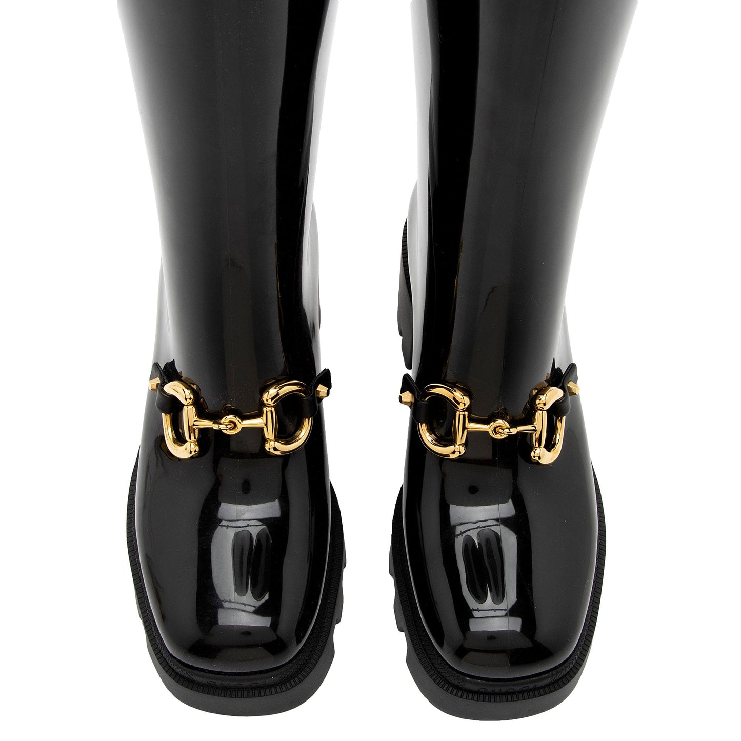 Gucci Rubber Horsebit Tall Boots - Size 7 / 37 (SHF-2lRdpB)