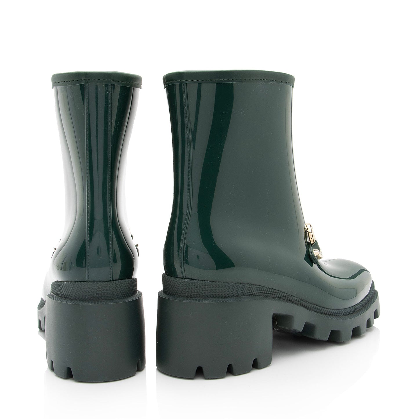 Gucci Rubber Horsebit Ankle Boots - Size 7 / 37 (SHF-93QHL4)