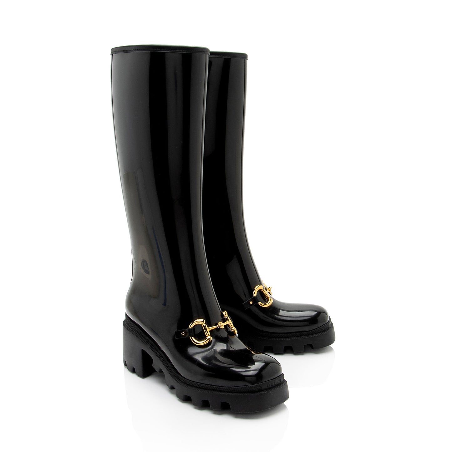 Gucci Rubber Horsebit Tall Boots - Size 8 / 38 (SHF-S4FuQr)