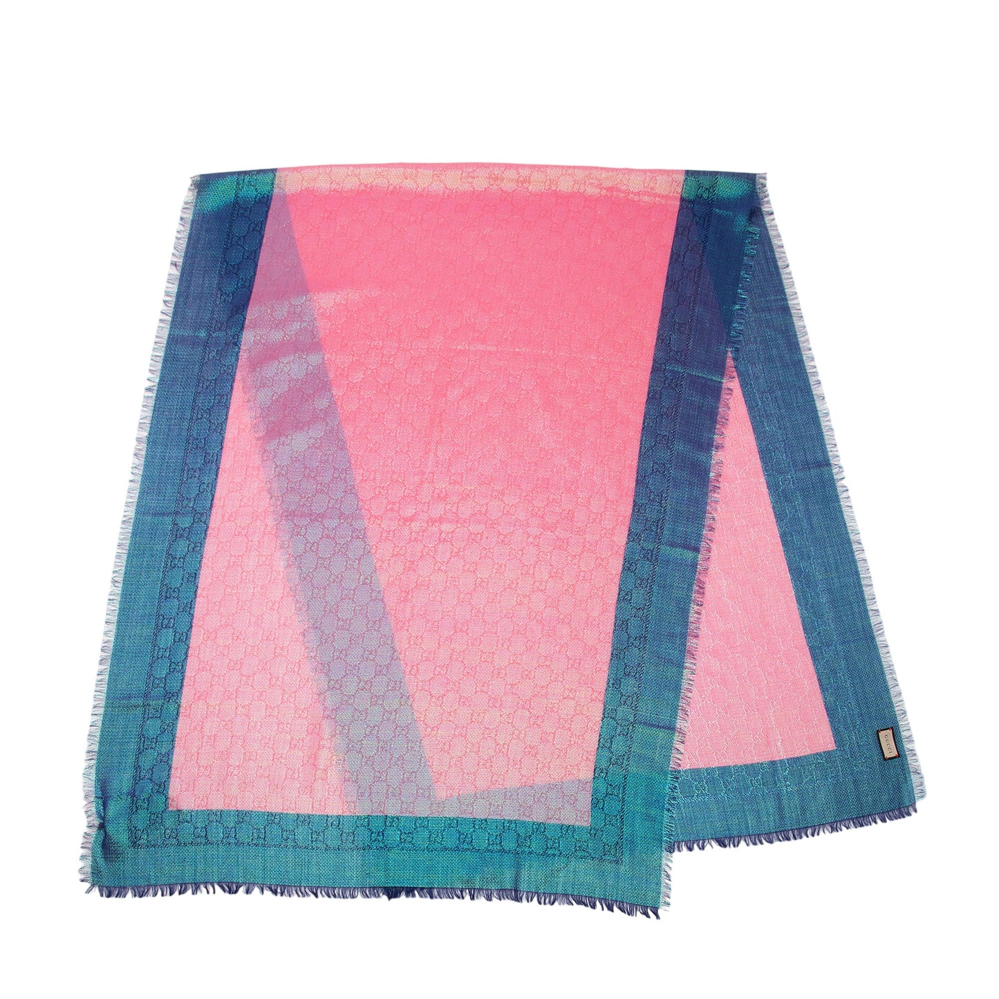 Gucci Shimmer Stenlux Wool Jacquard GG Reversible Scarf (SHF-NlVPkU)