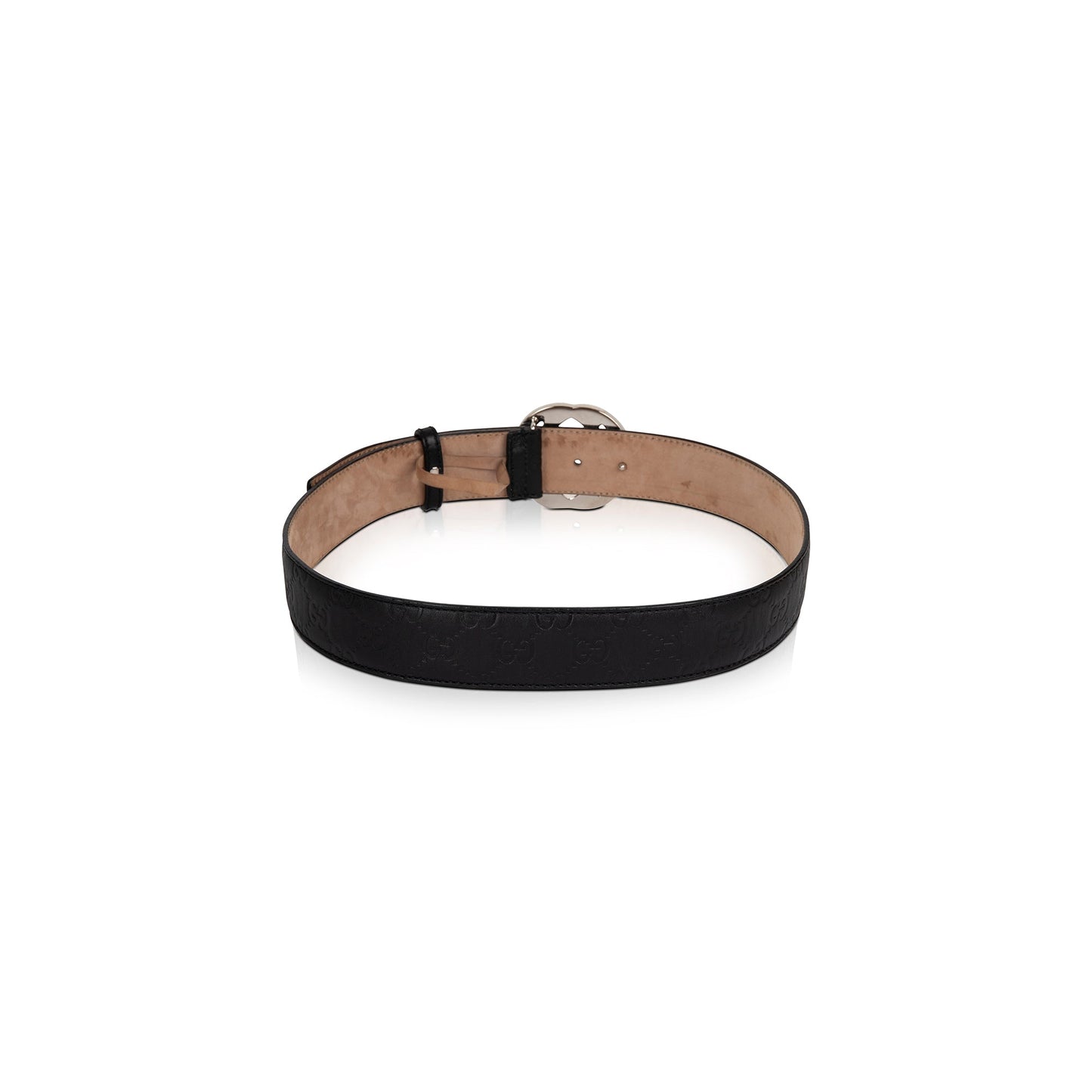 Gucci Signature Leather Belt with Interlocking G Buckle